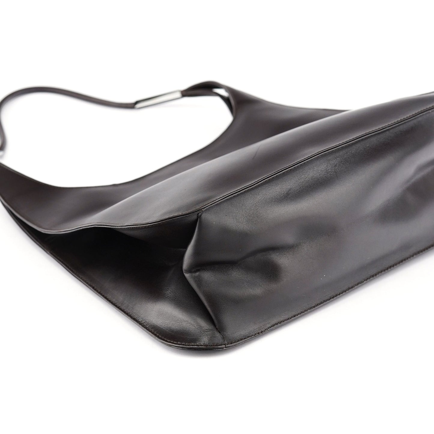 001 3167 Brown Calfskin Hobo Shoulder Bag