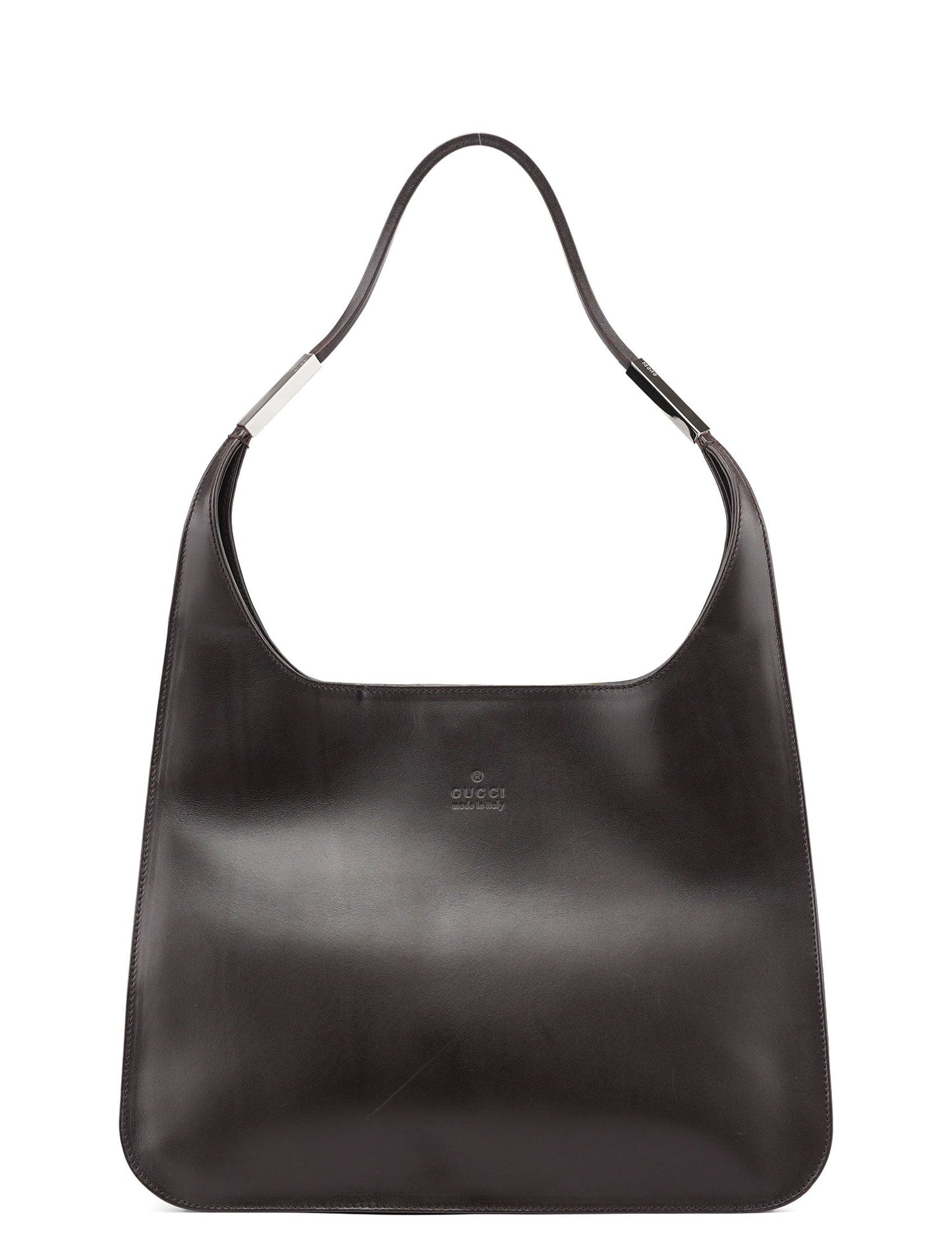 001 3167 Brown Calfskin Hobo Shoulder Bag