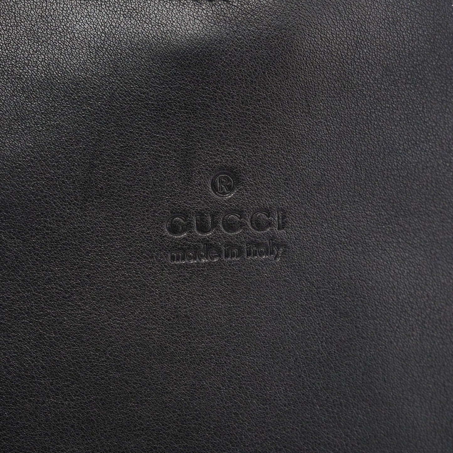 001 3244 Black Calfskin Bamboo Shoulder Bag