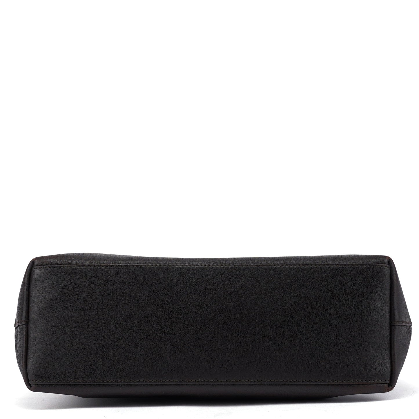 001 3244 Brown Calfskin Bamboo Shoulder Bag