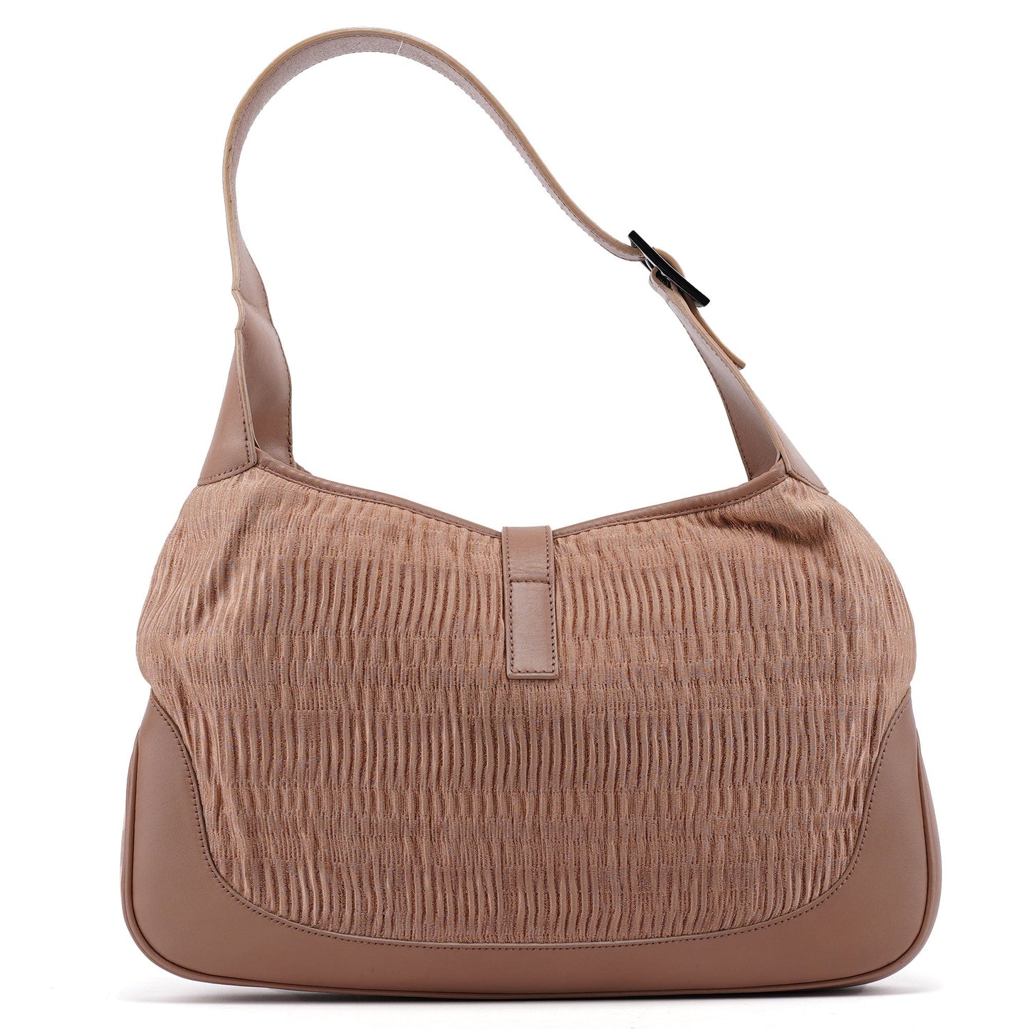 001 3306 Beige Silk Jackie Shoulder Bag
