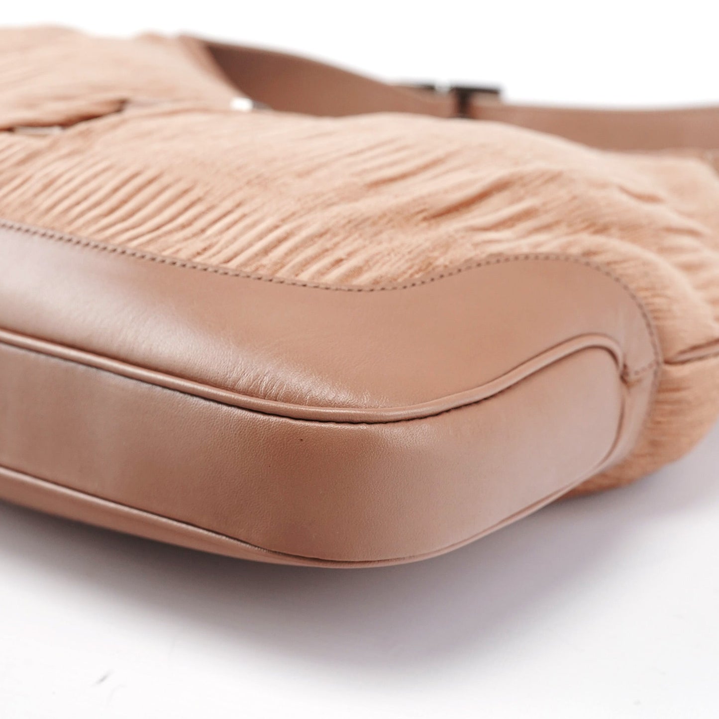 001 3306 Beige Silk Jackie Shoulder Bag