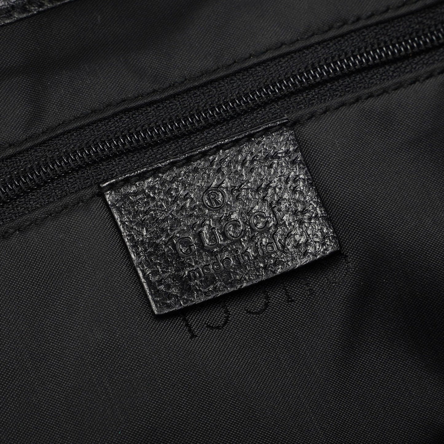 001 3306 Black Wool Leather Jackie Shoulder Bag