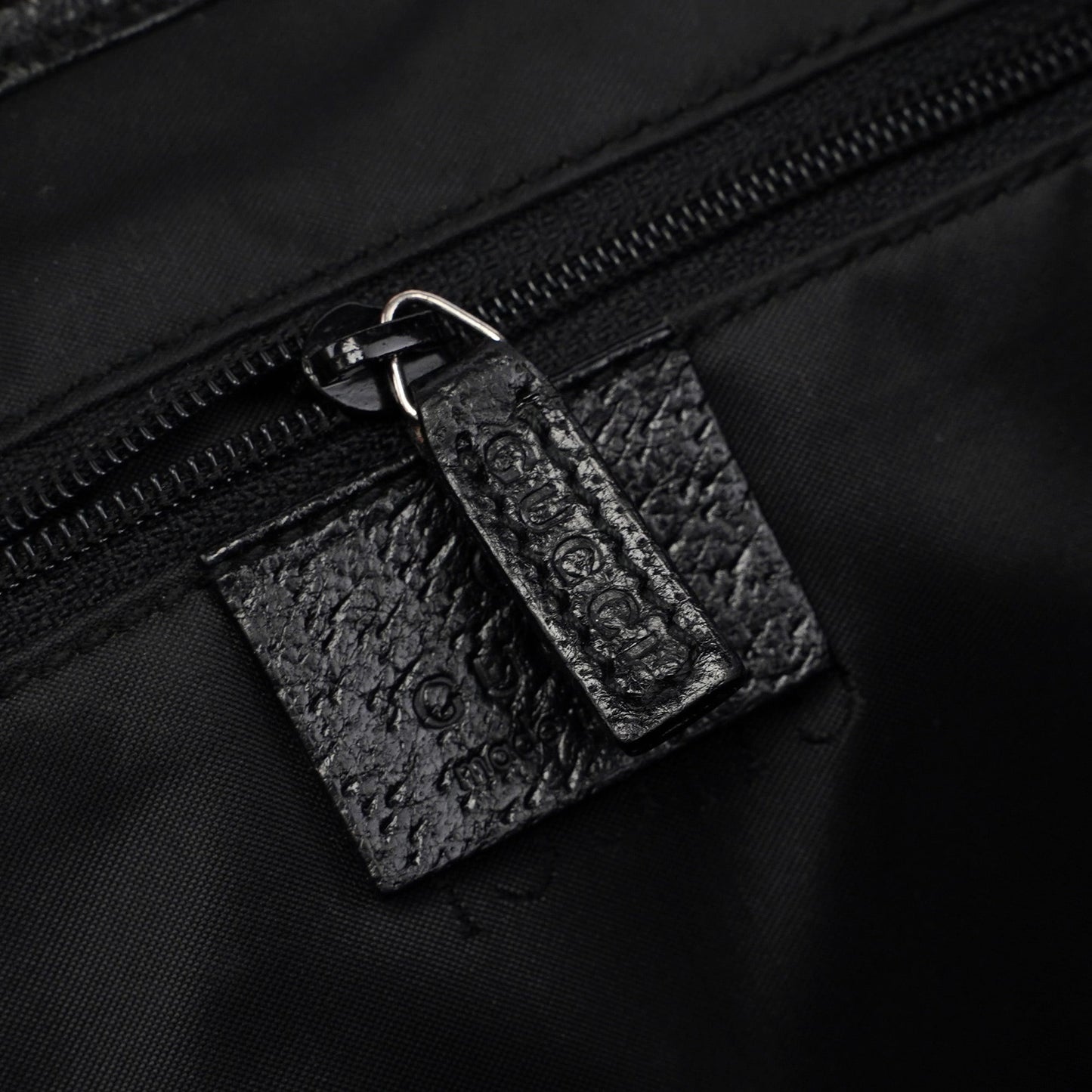 001 3306 Black Wool Leather Jackie Shoulder Bag