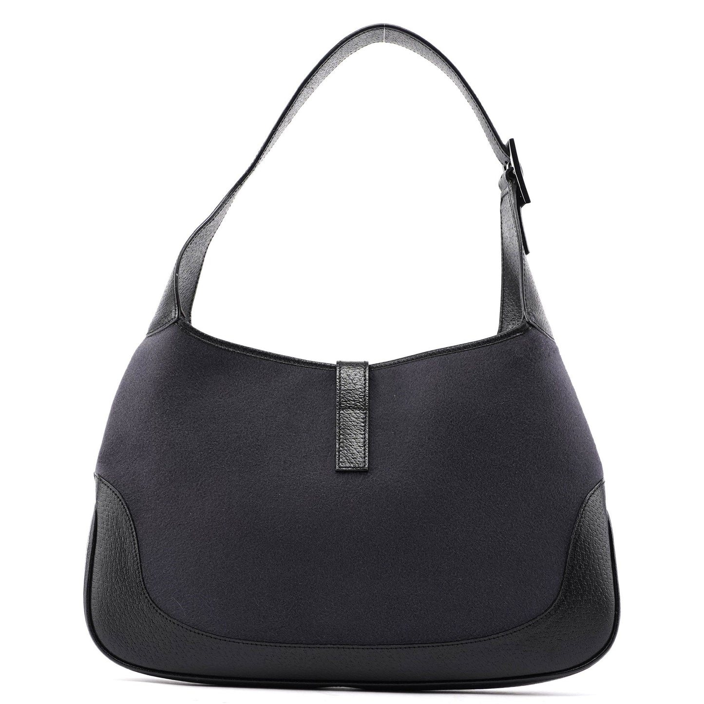 001 3306 Black Wool Leather Jackie Shoulder Bag