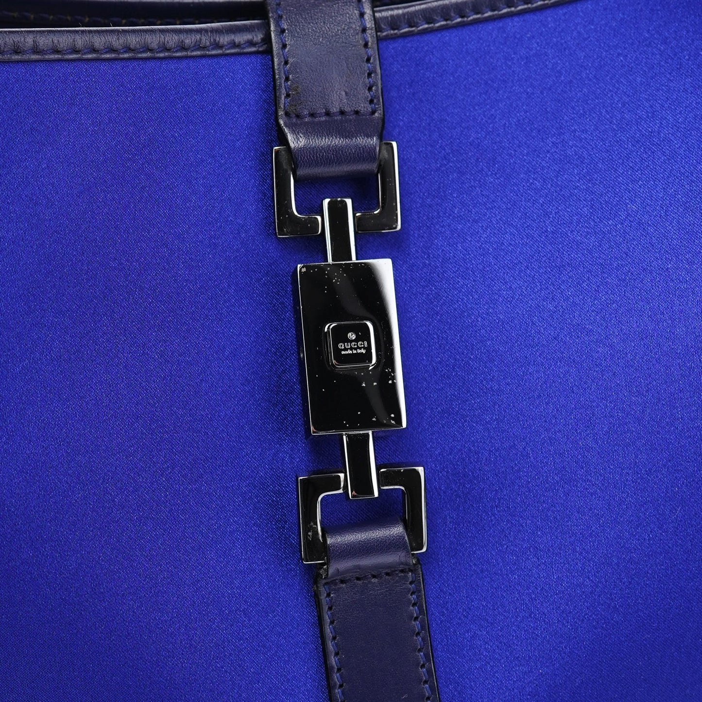 001 3306 Cobalt Blue Satin Jackie Shoulder Bag