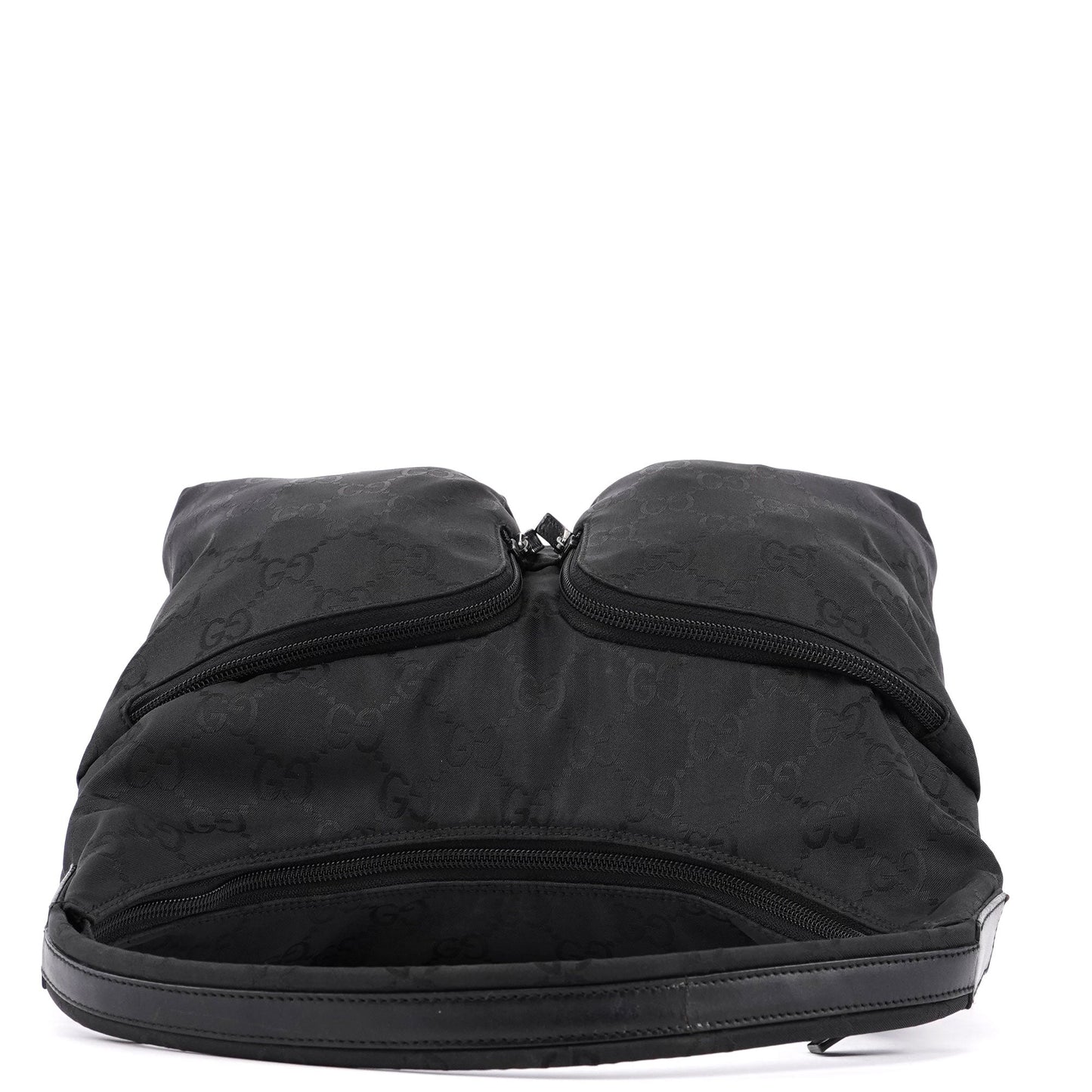 001 3380 Black GG Dual Pocket Shoulder Bag