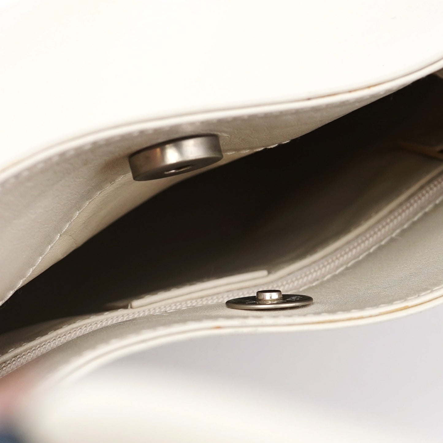 001 3703 Beige Calfskin Hobo Shoulder Bag