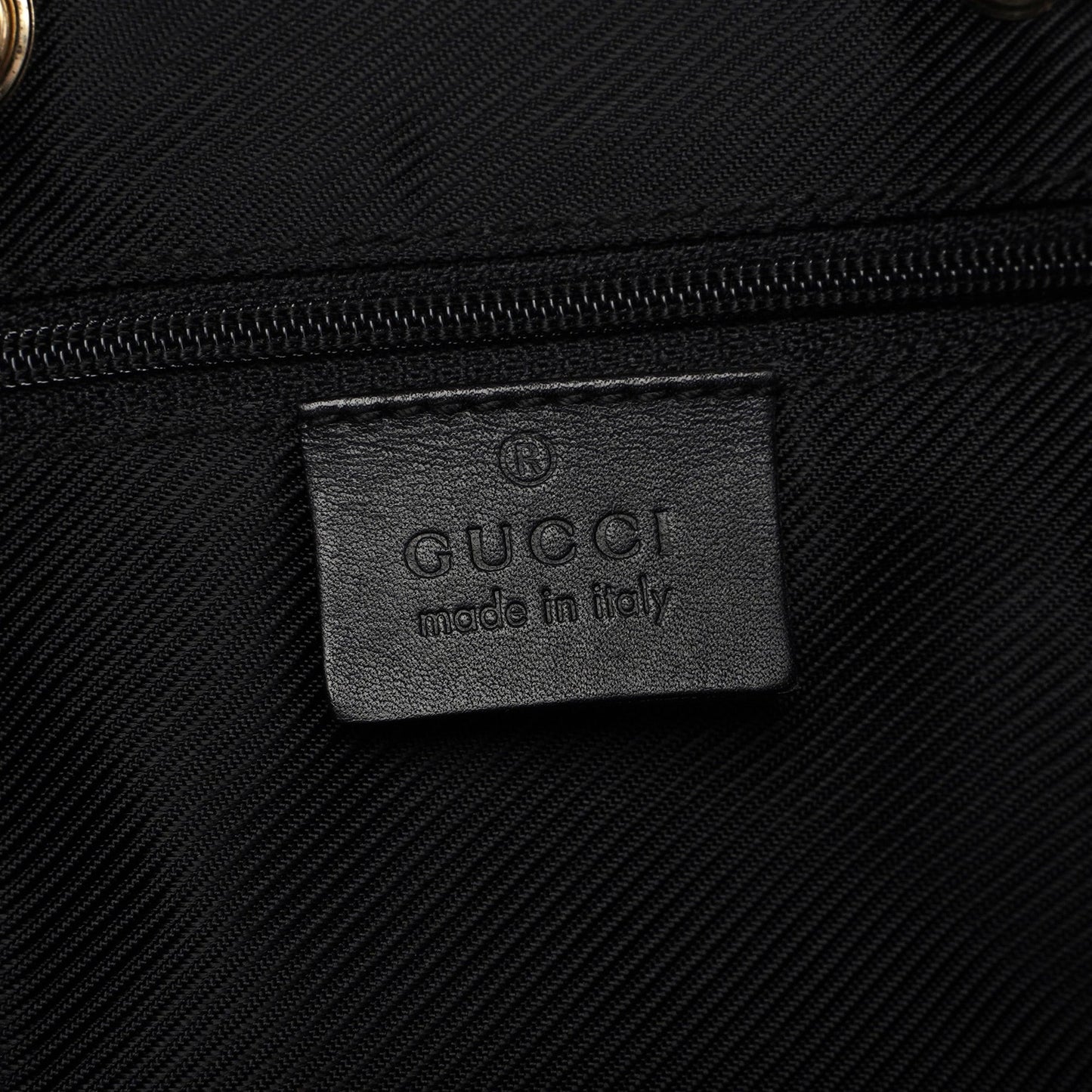 001 3748 Beige Black GG Drawstring Shoulder Bag