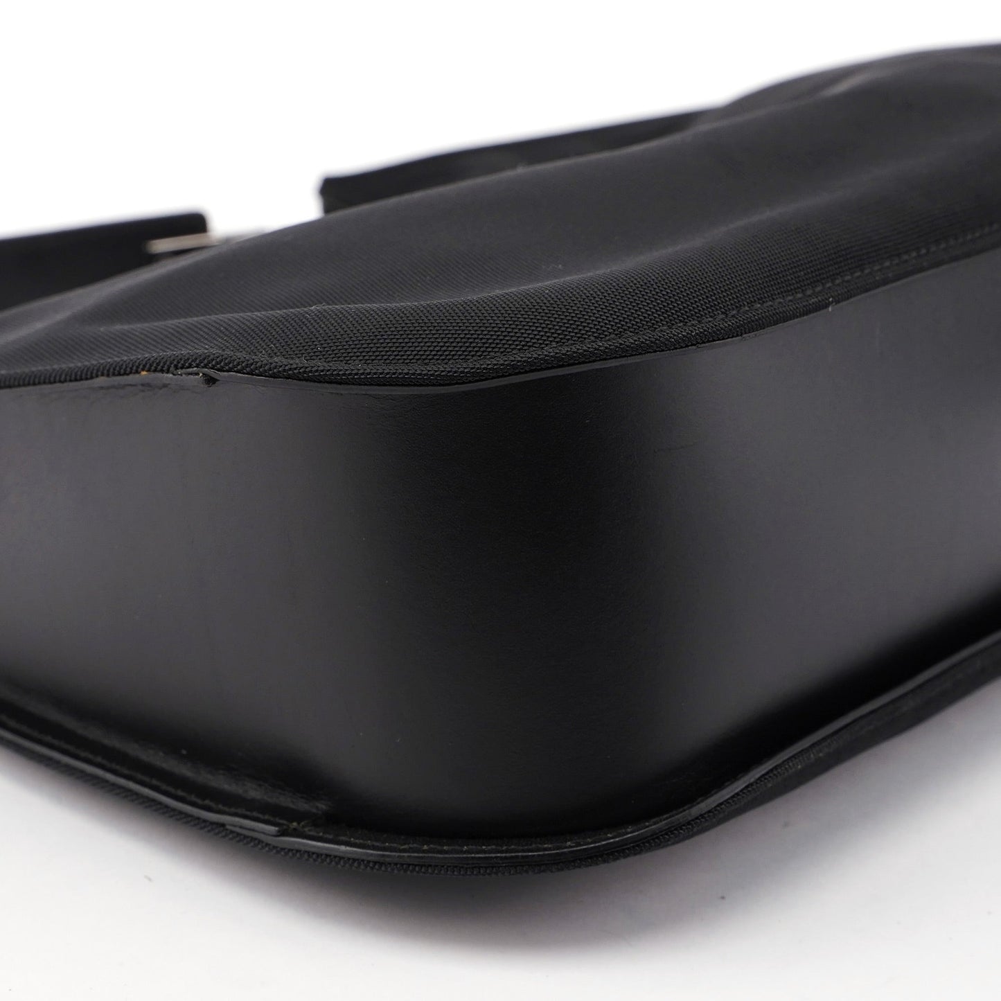 001 3767 Black Canvas Hobo Shoulder Bag