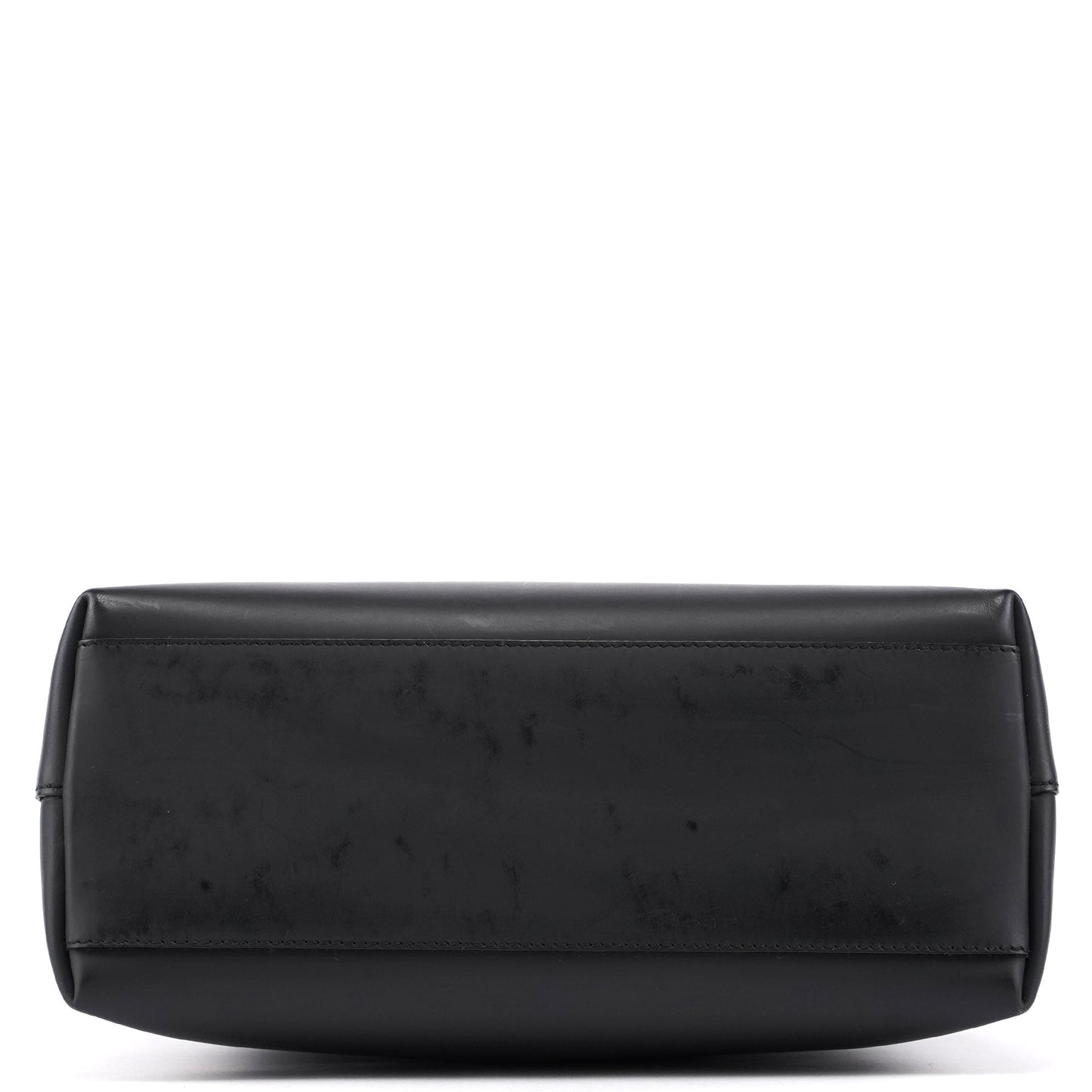 001 3778 Black Leather Hobo Shoulder Bag