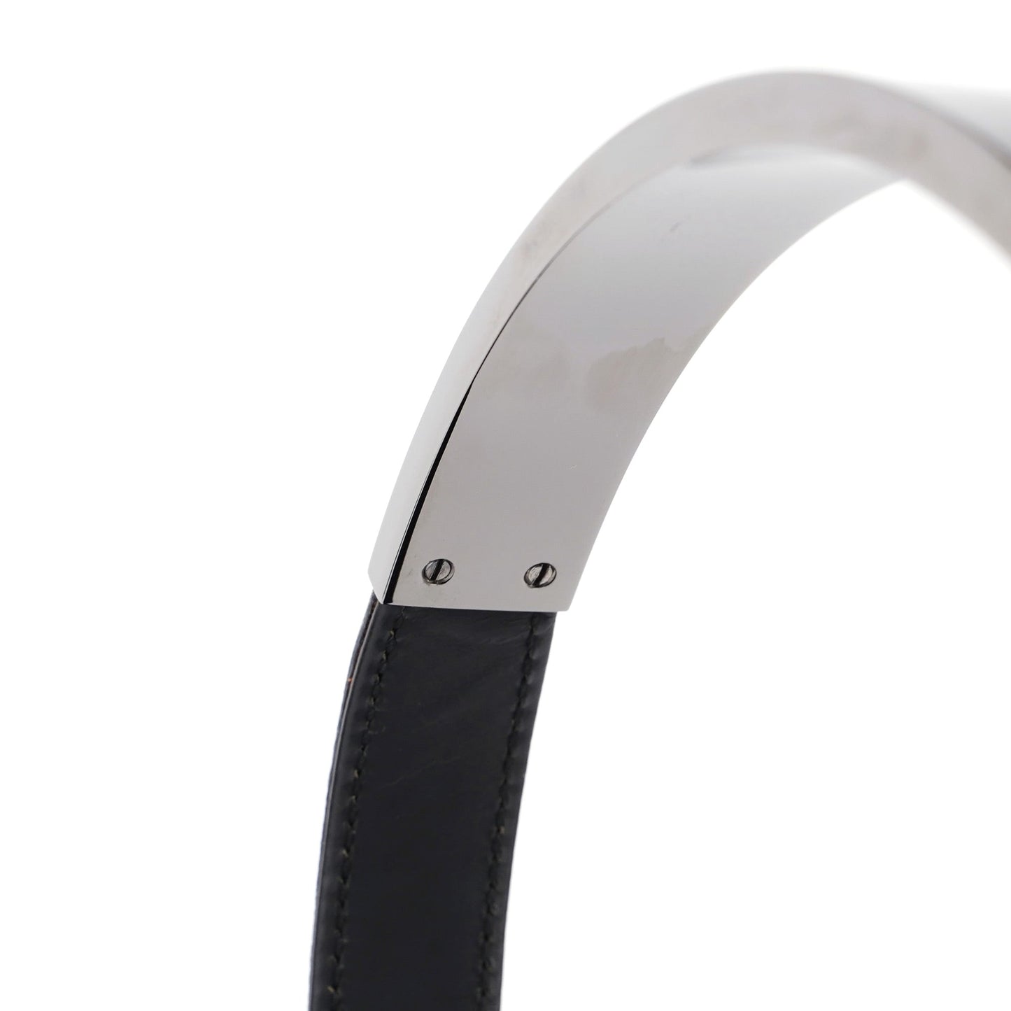 001 3778 Black Leather Hobo Shoulder Bag