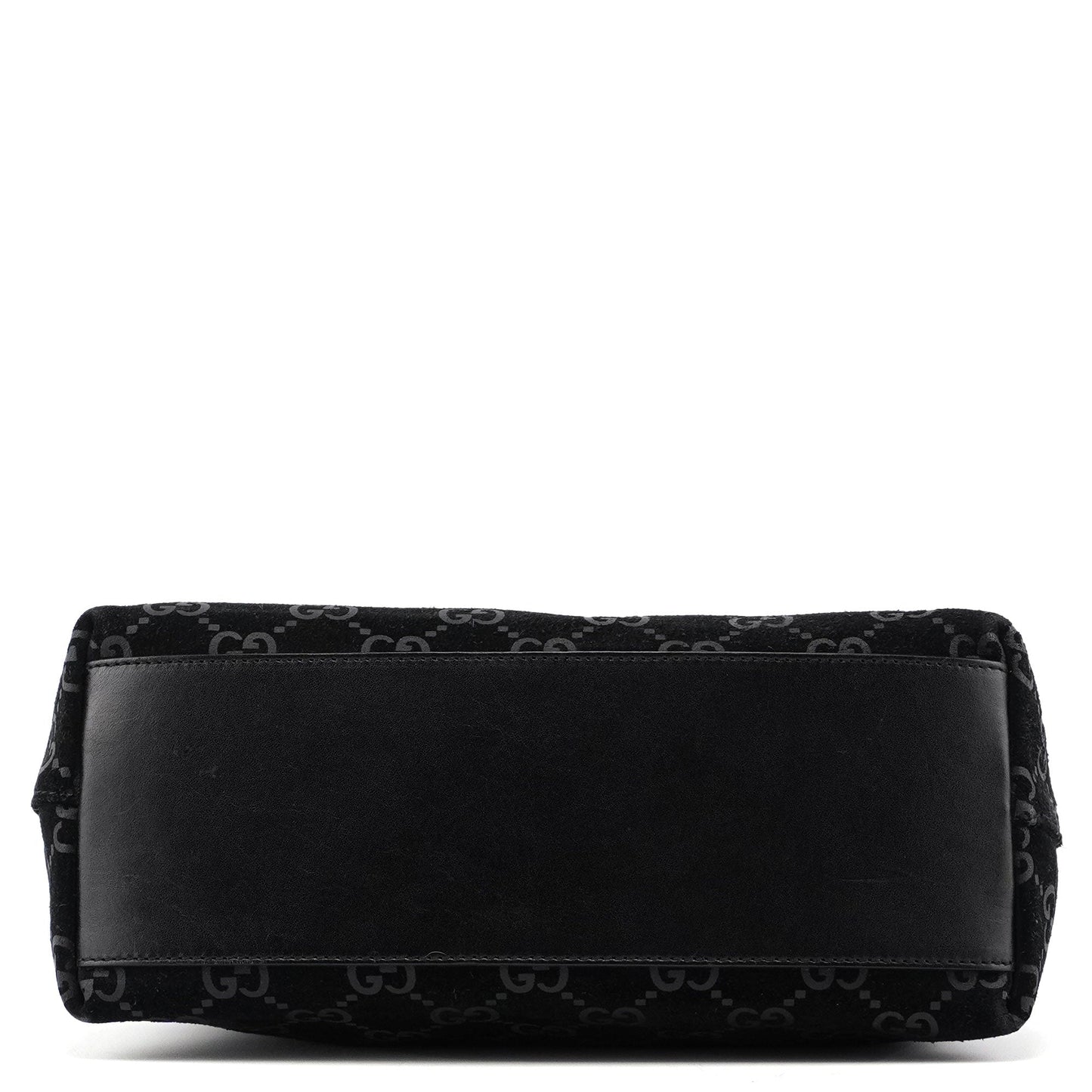 001 3778 Black Suede GG Shoulder Bag