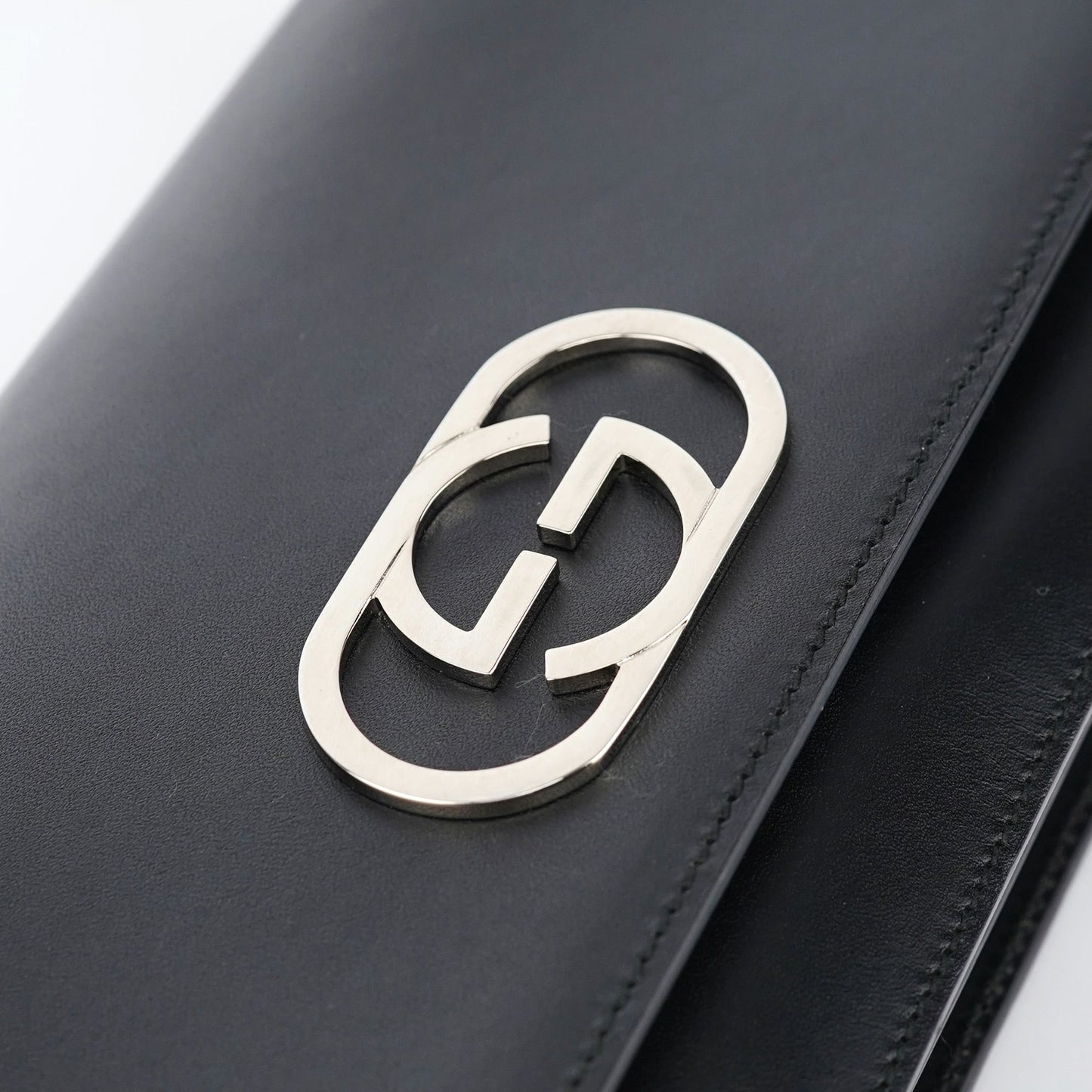 001 3815 Black Calfskin GG Shoulder Bag