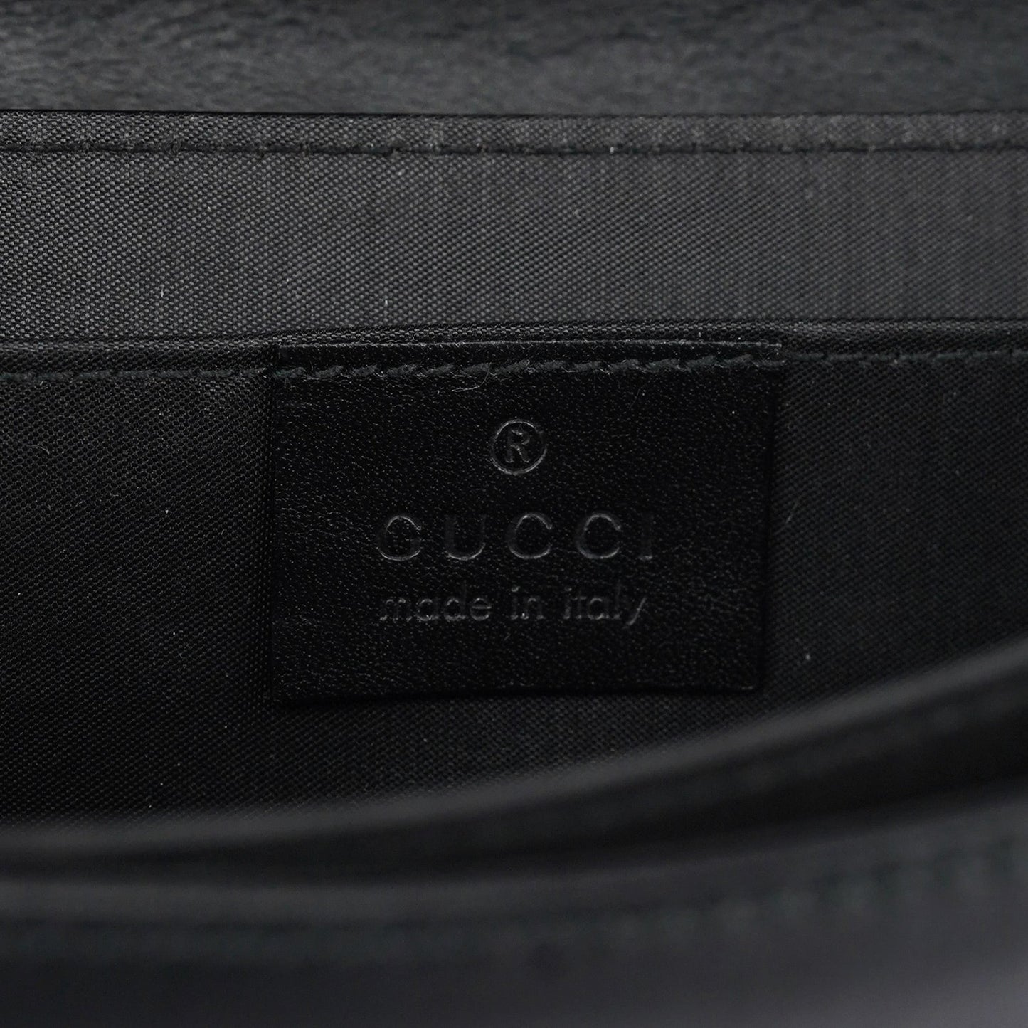 001 3815 Black Calfskin GG Shoulder Bag