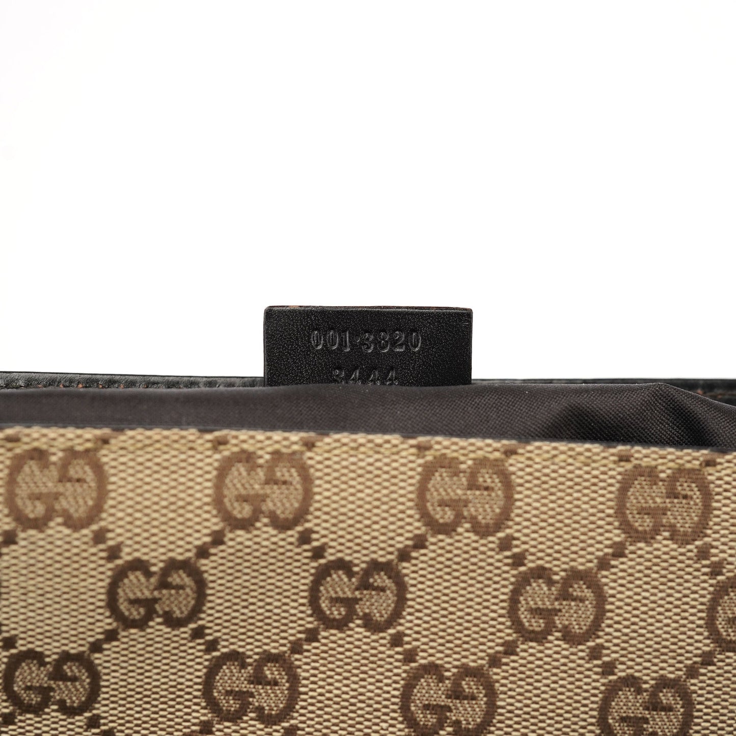 001 3820 Beige GG Wood Chain Shoulder Bag