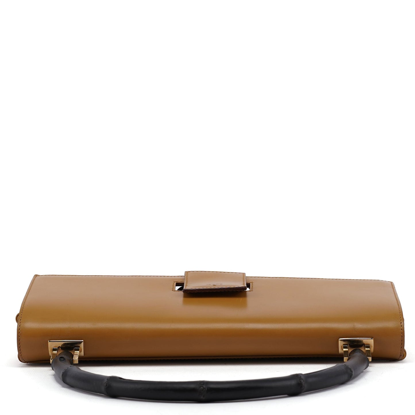 001 4055 Beige Calfskin Bamboo Shoulder Bag