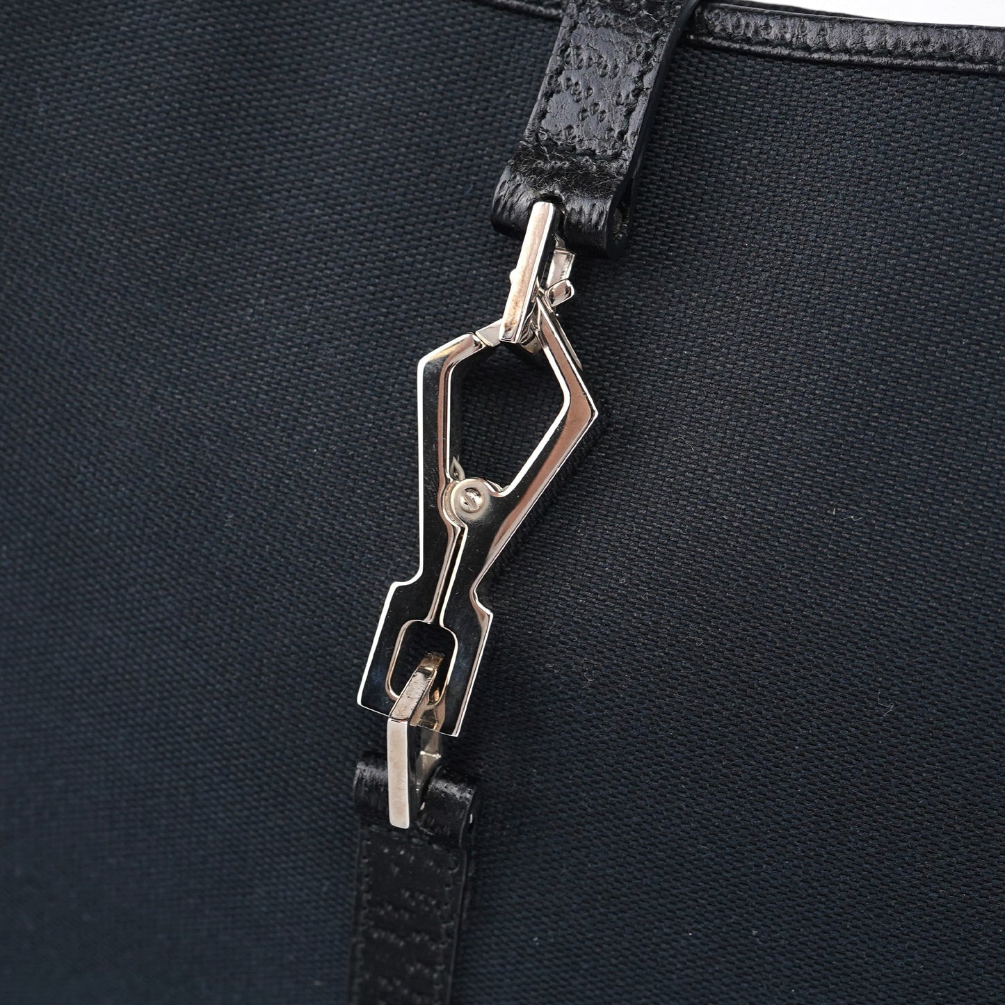 001 4060 Black Jackie Bamboo Shoulder Bag