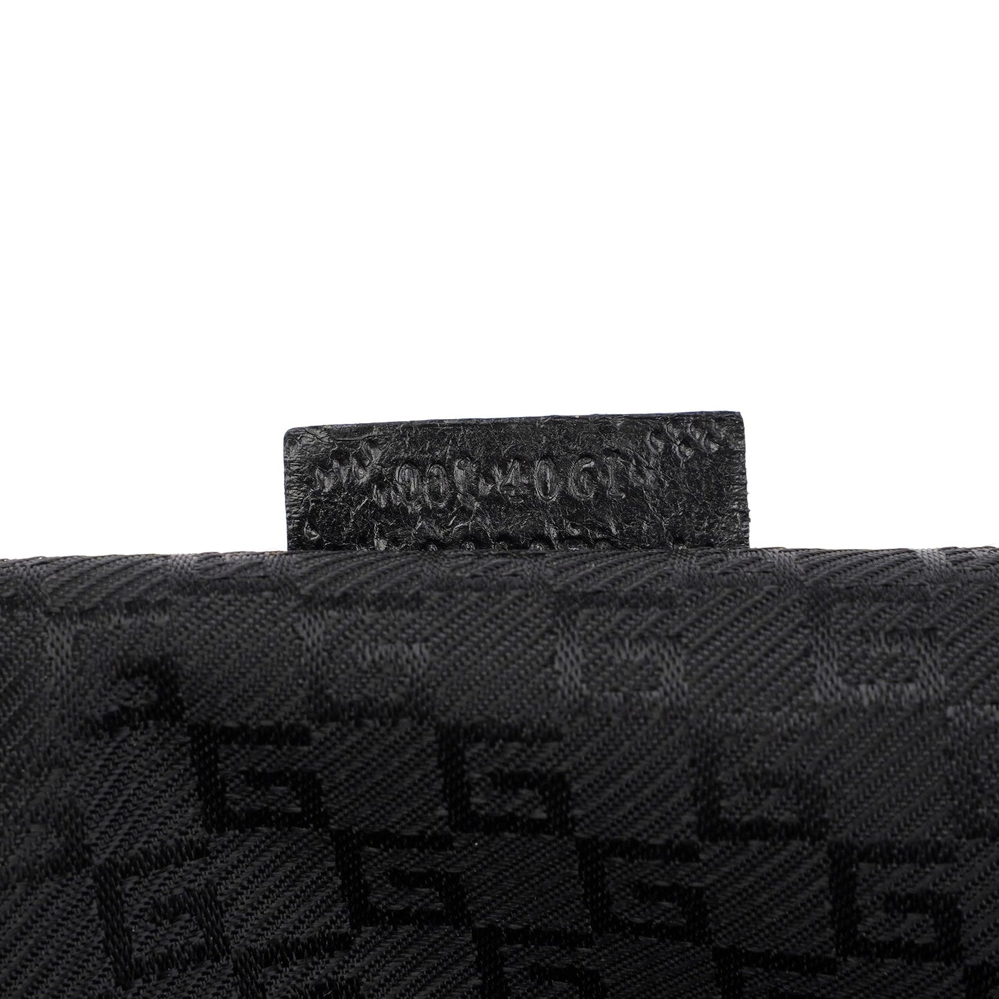 001 4061 Black Canvas Jackie Bamboo Shoulder Bag