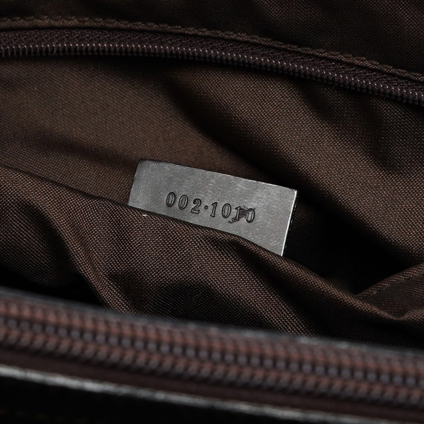 002 1010 Brown GG Bamboo Tote Bag