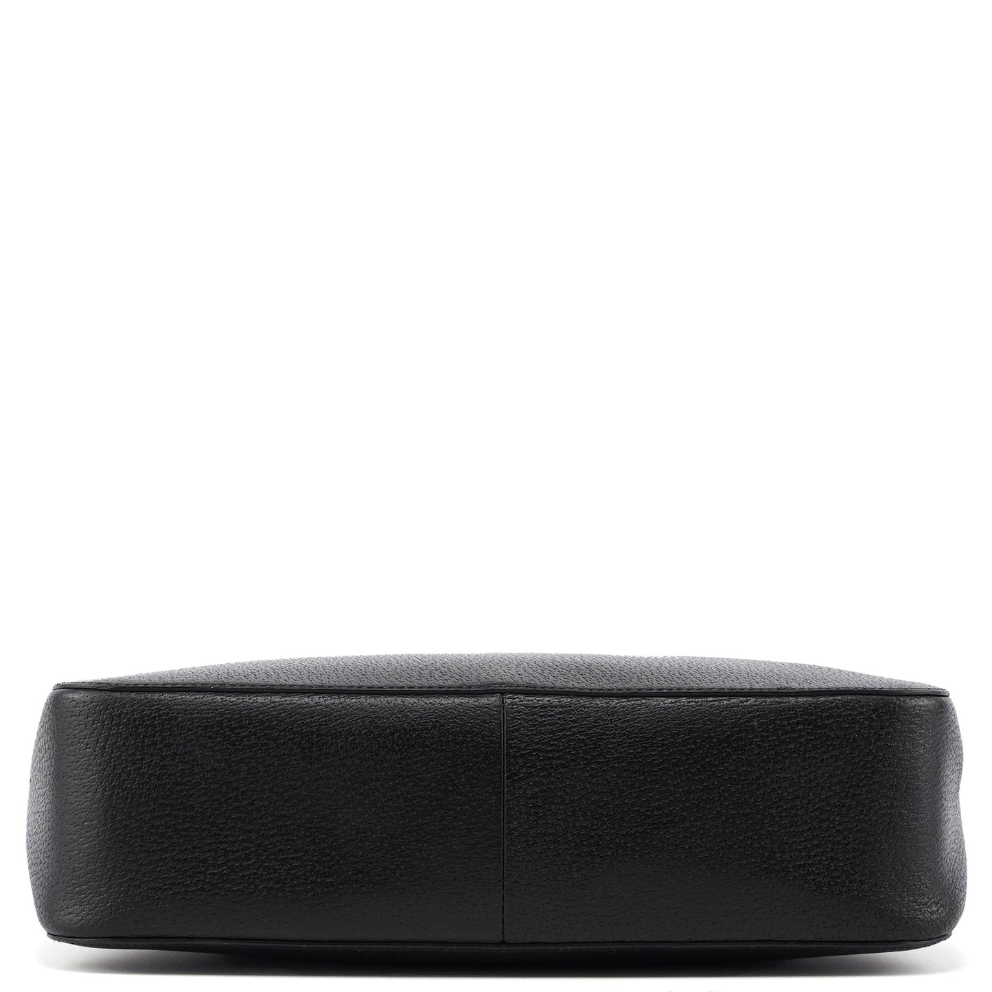 002 1060 Black Leather Bamboo Tote