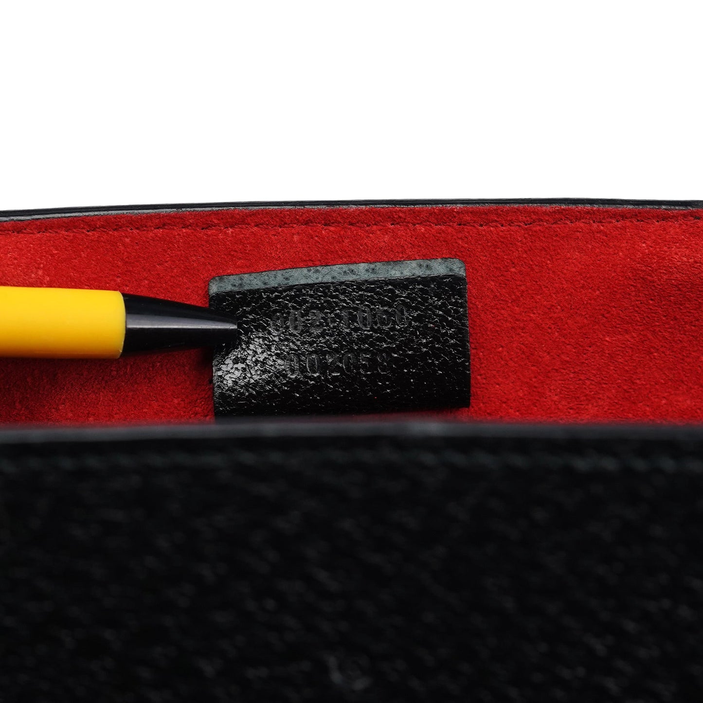 002 1060 Black Leather Bamboo Tote