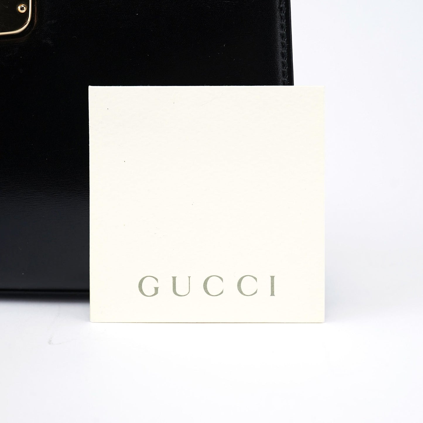 002 2026 Black Leather Lady Lock Bag