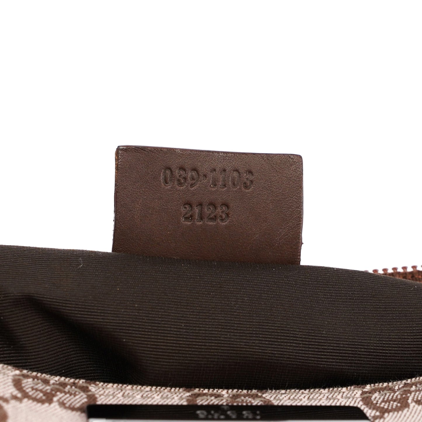 039 1103 Beige Brown GG Boat Pochette