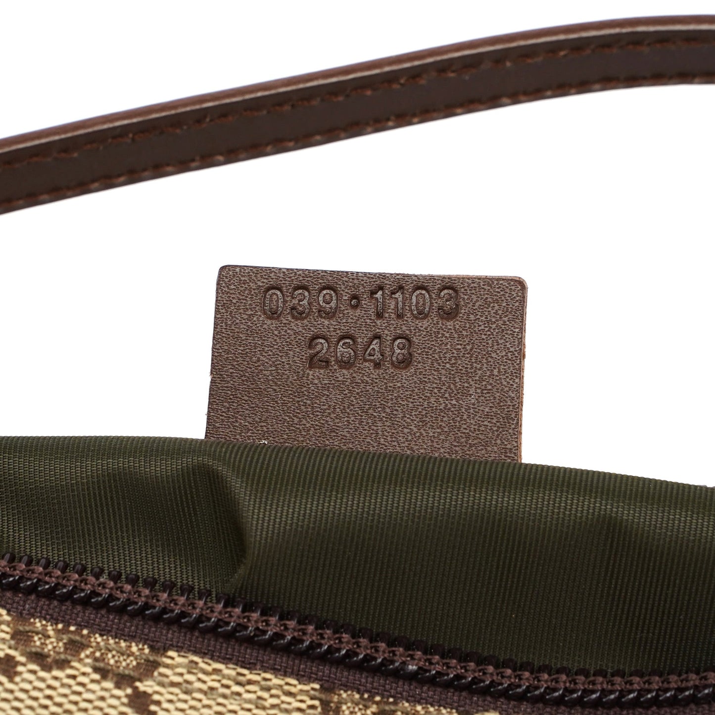 039 1103 Beige Brown GG Boat Pochette