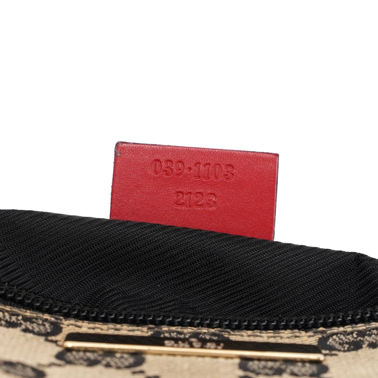 039 1103 Beige Red GG Boat Pochette
