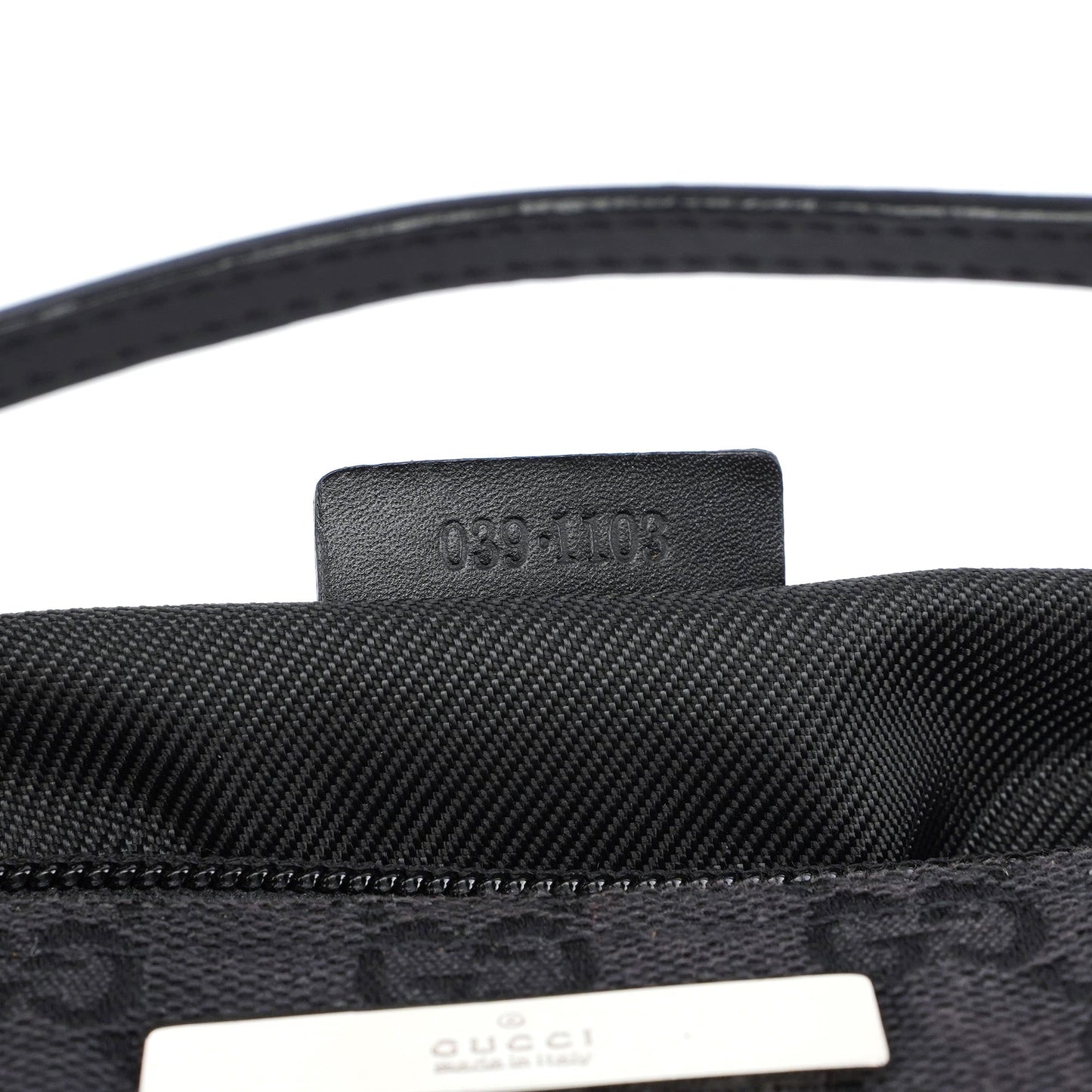 039 1103 Black GG Boat Pochette