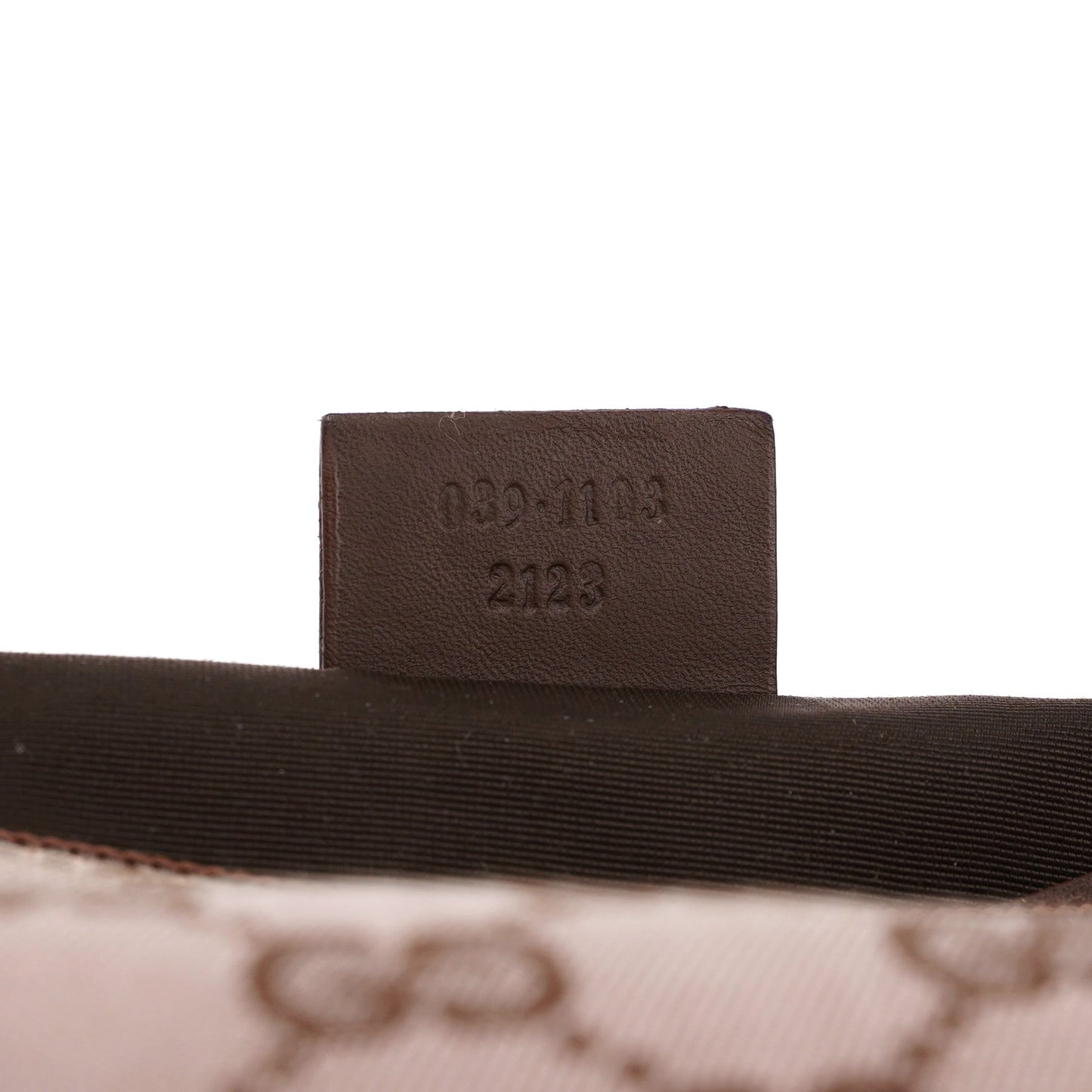 0391103 Beige Brown GG Boat Pochette