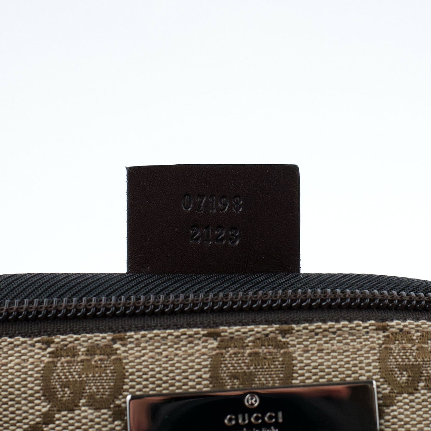 07198 Beige Brown GG Boat Pochette