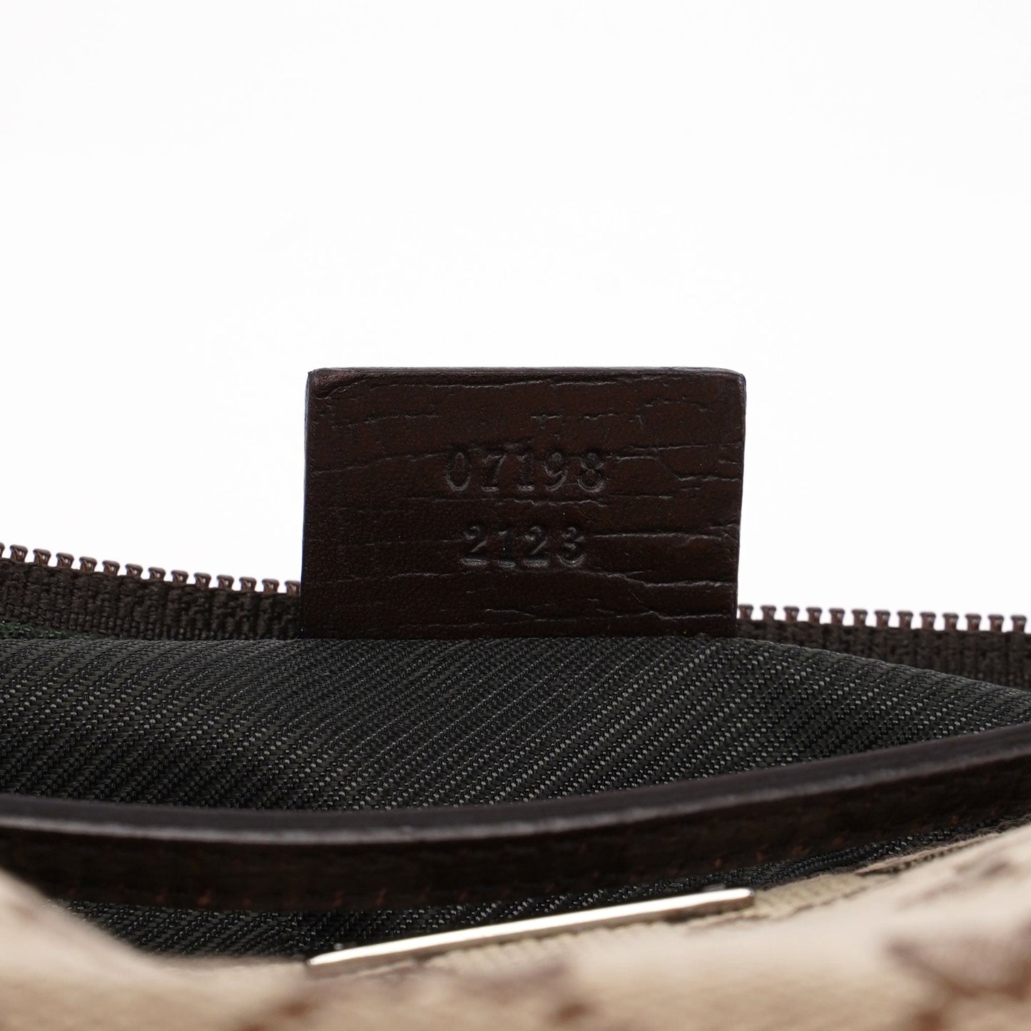 07198 Beige Brown GG Boat Pochette