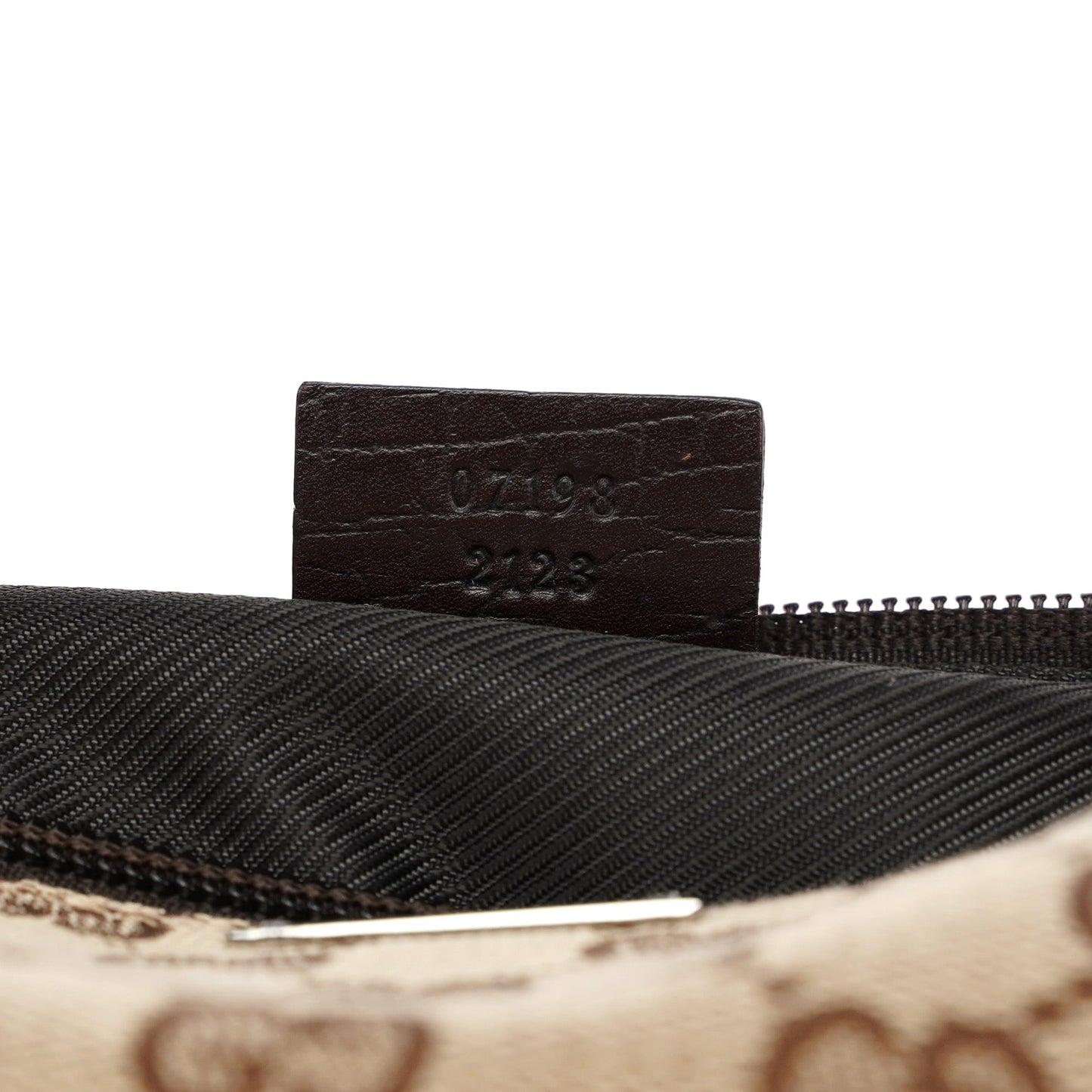 07198 Beige Brown GG Boat Pochette