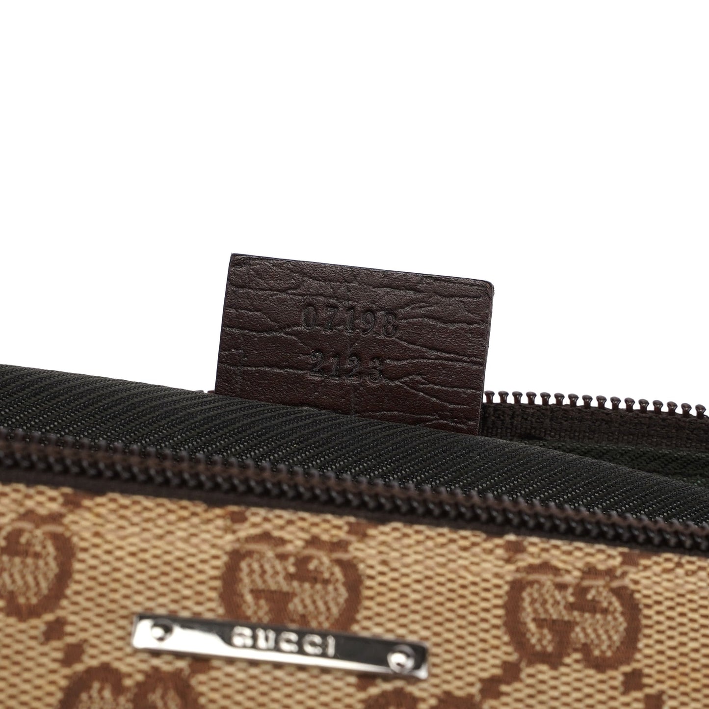 07198 Beige Brown GG Boat Pochette