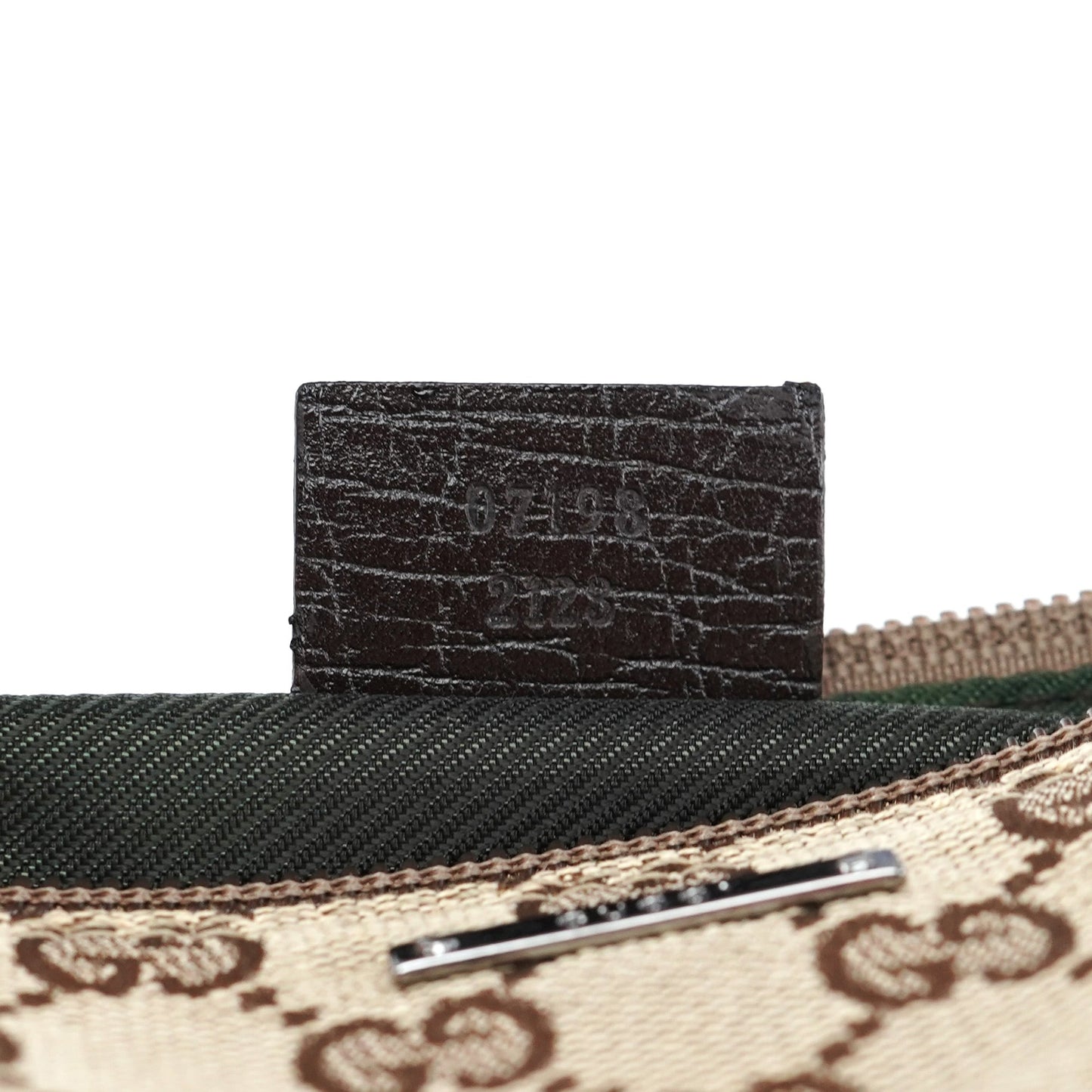 07198 Beige Brown GG Boat Pochette