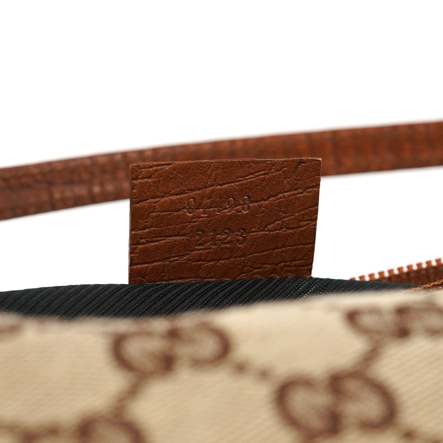 07198 Beige Brown GG Boat Pochette