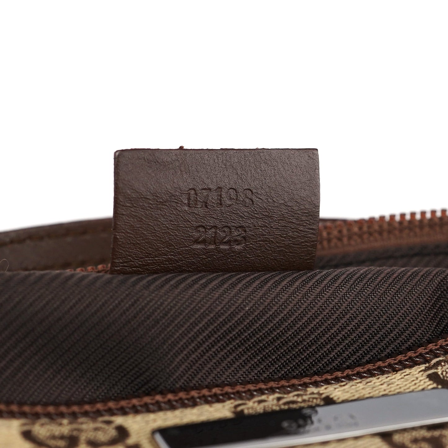 07198 Beige Brown GG Boat Pochette