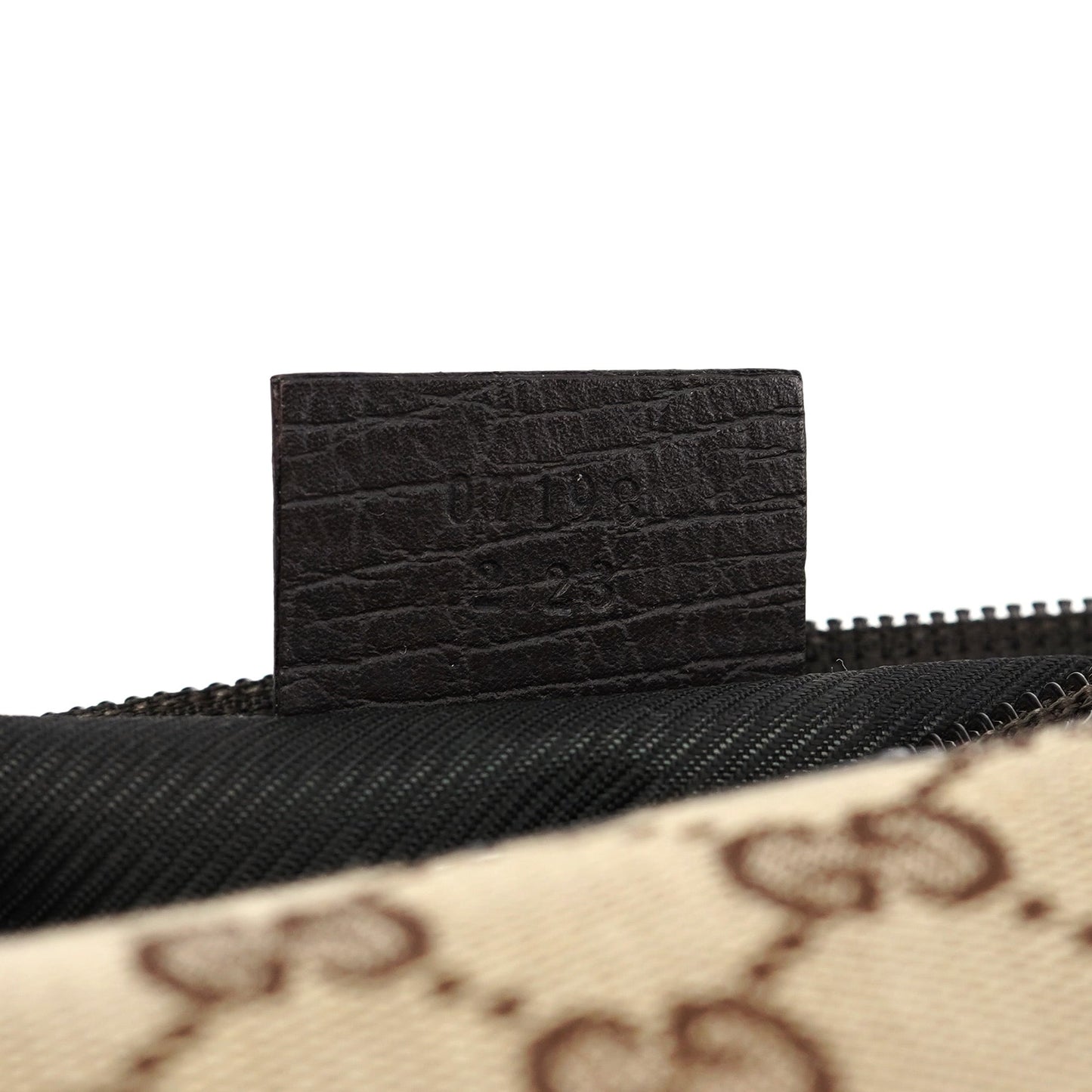 07198 Beige Brown GG Boat Pochette