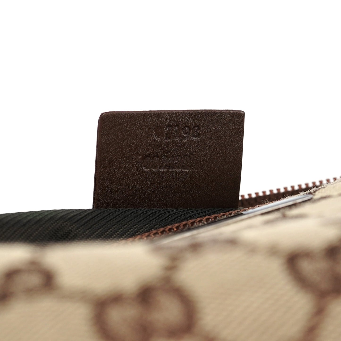 07198 Beige Brown GG Boat Pochette