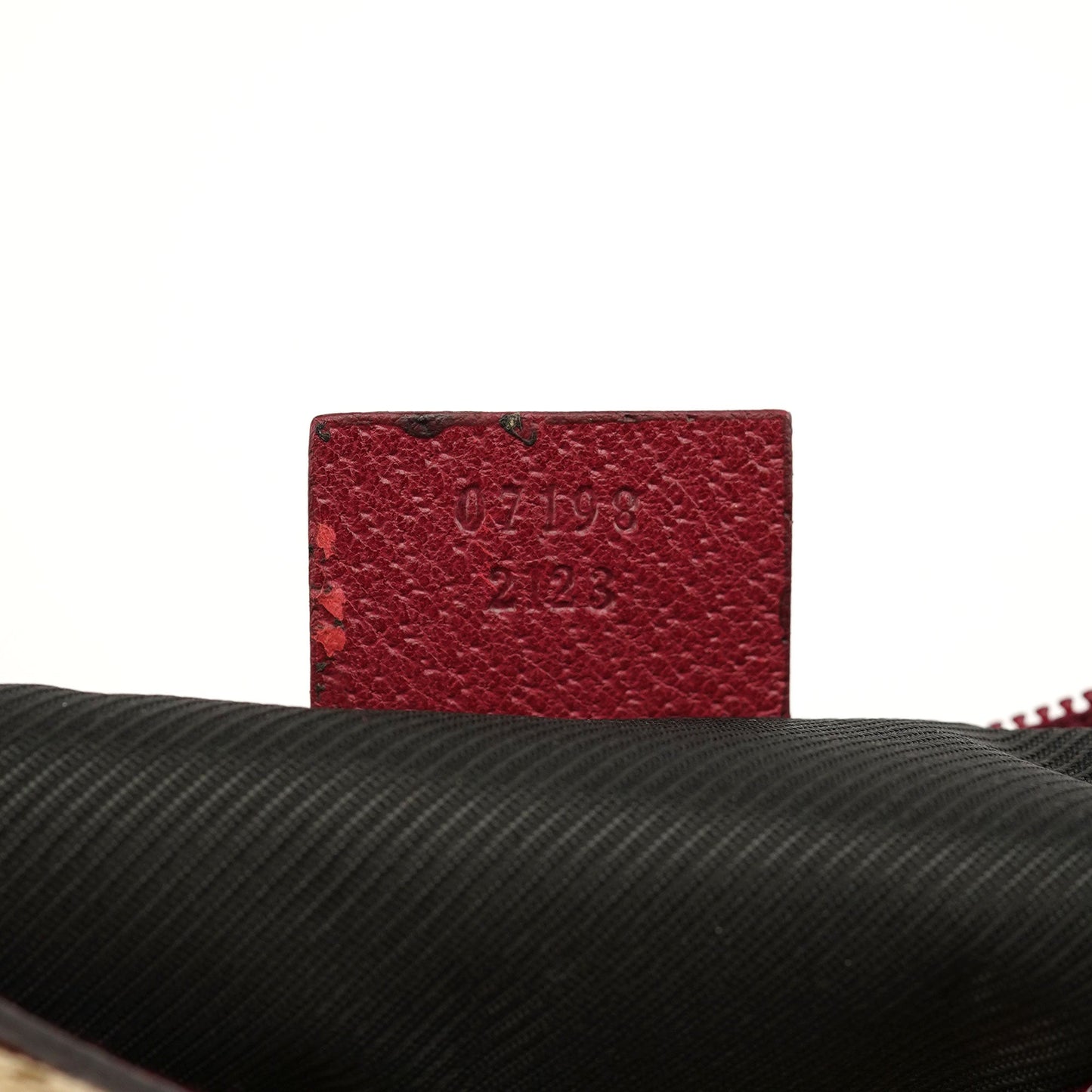 07198 Beige Red GG Boat Pochette