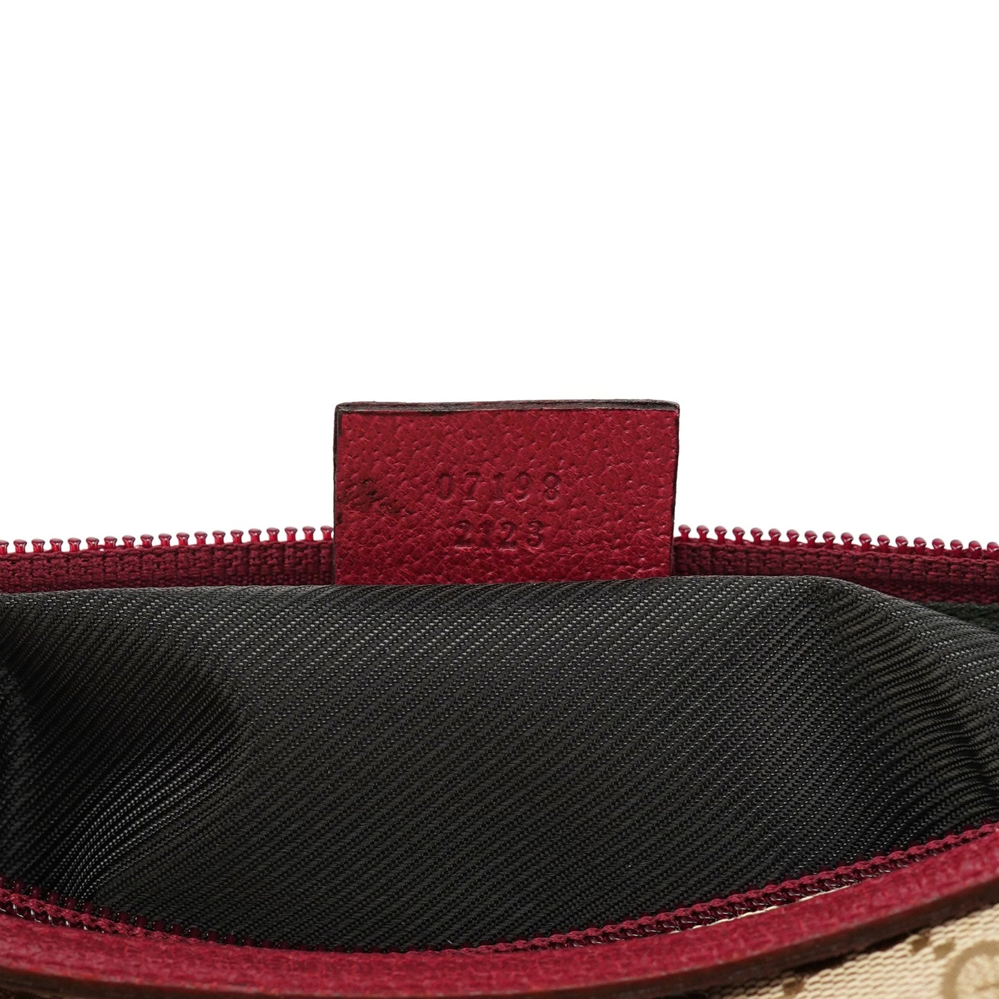 07198 Beige Red GG Boat Pochette
