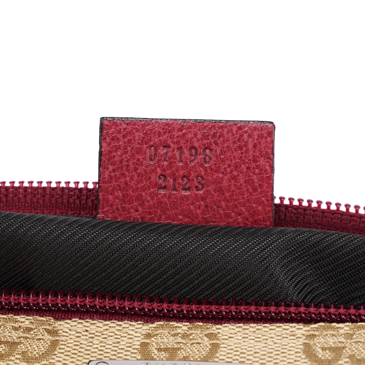 07198 Beige Red GG Boat Pochette