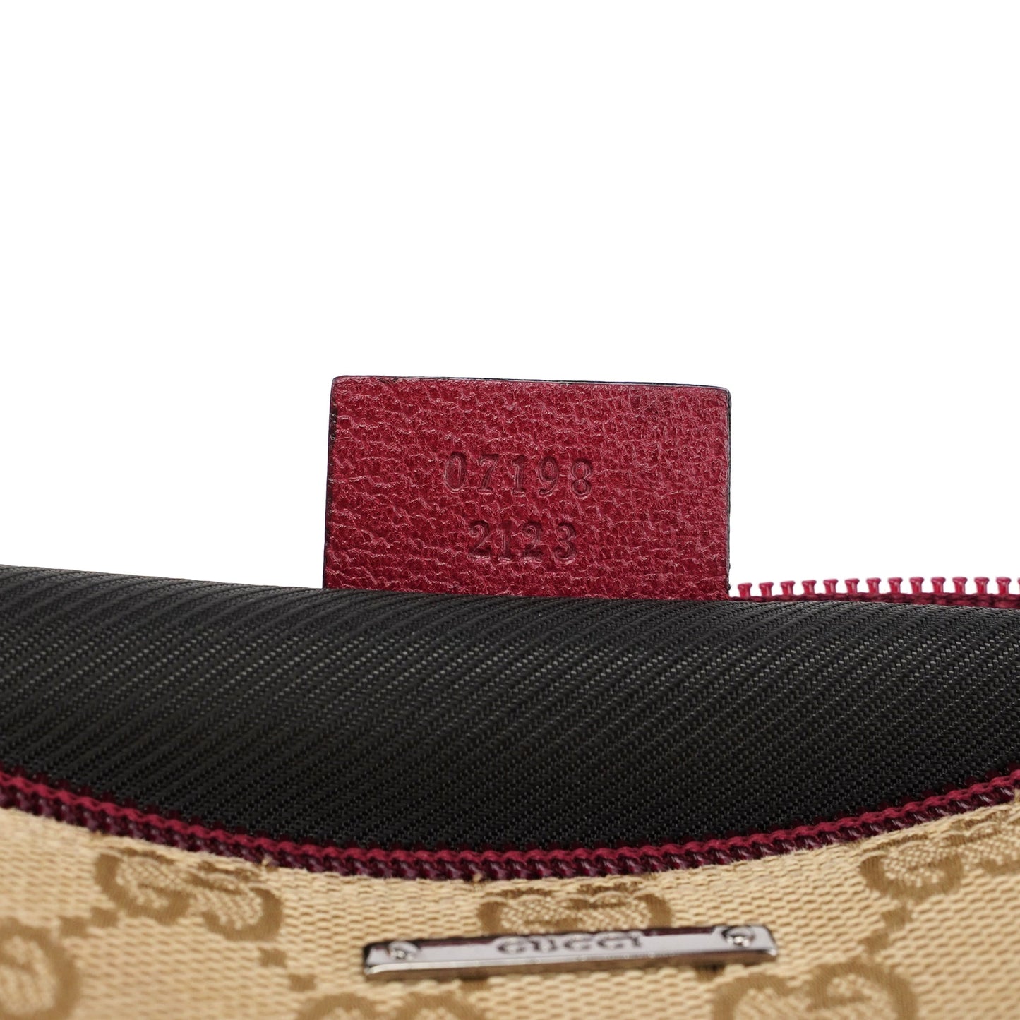 07198 Beige Red GG Boat Pochette