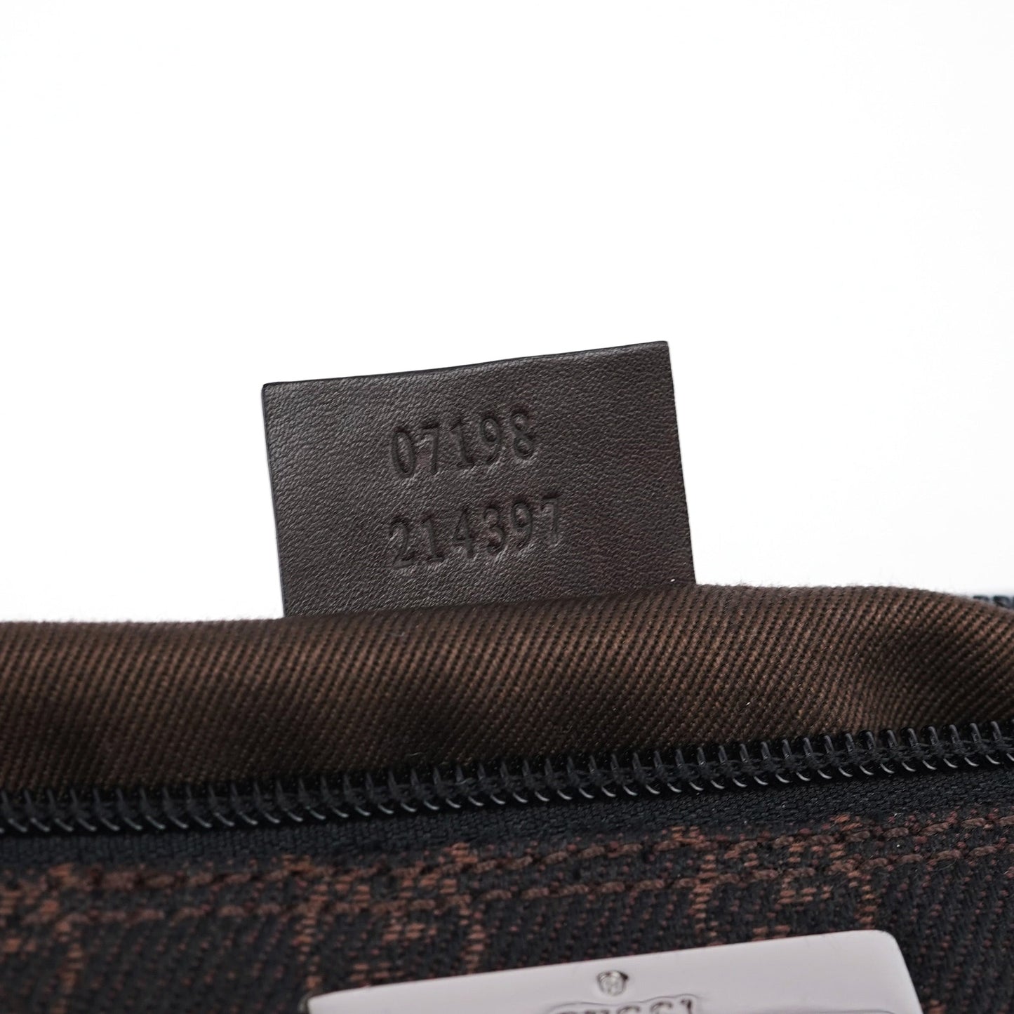 07198 Brown GG Boat Pochette