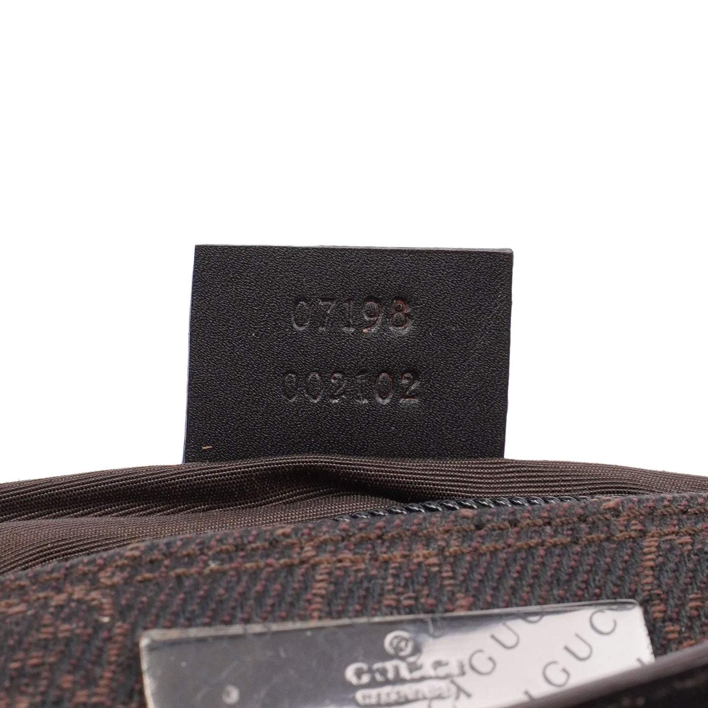 07198 Brown Wool GG Boat Pochete