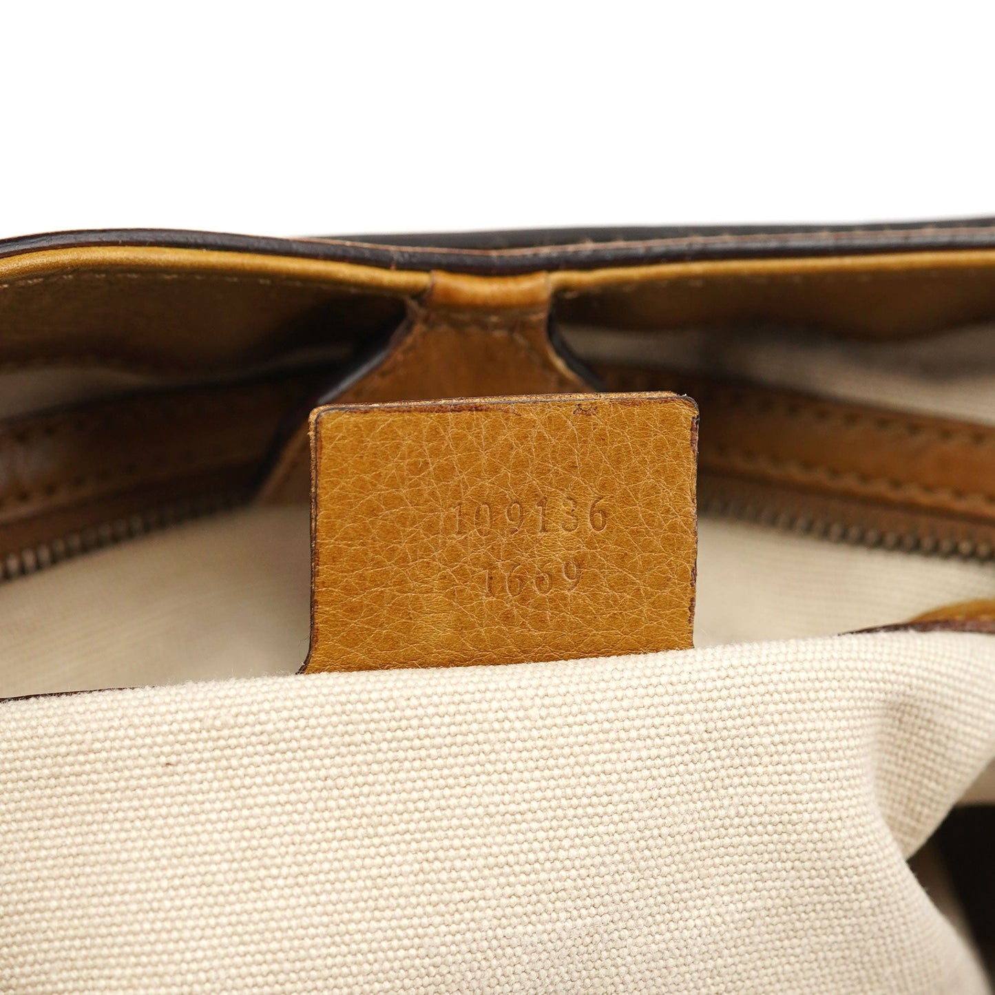 109136 Yellow Leather Bamboo Bag