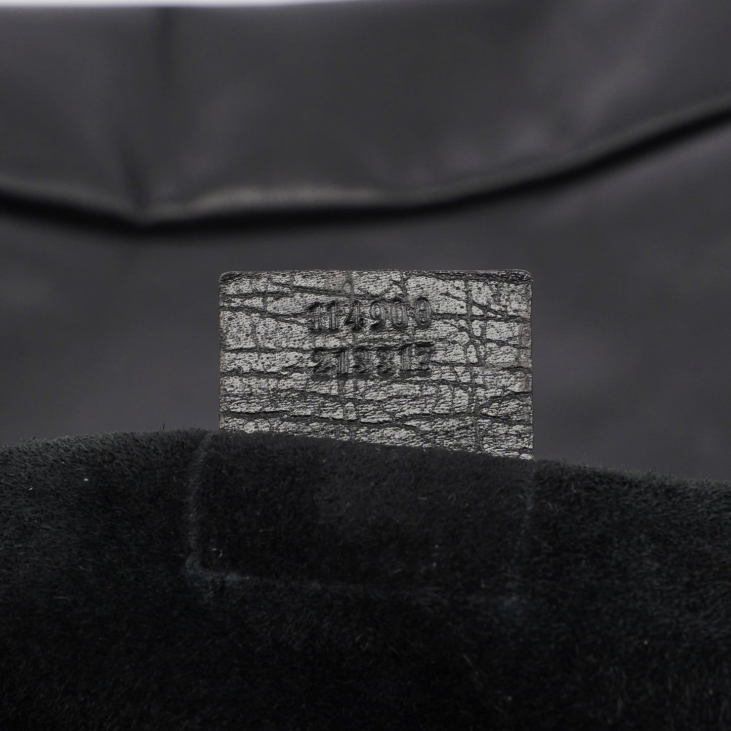 114900 Large Black Calfskin Horsebit Bag