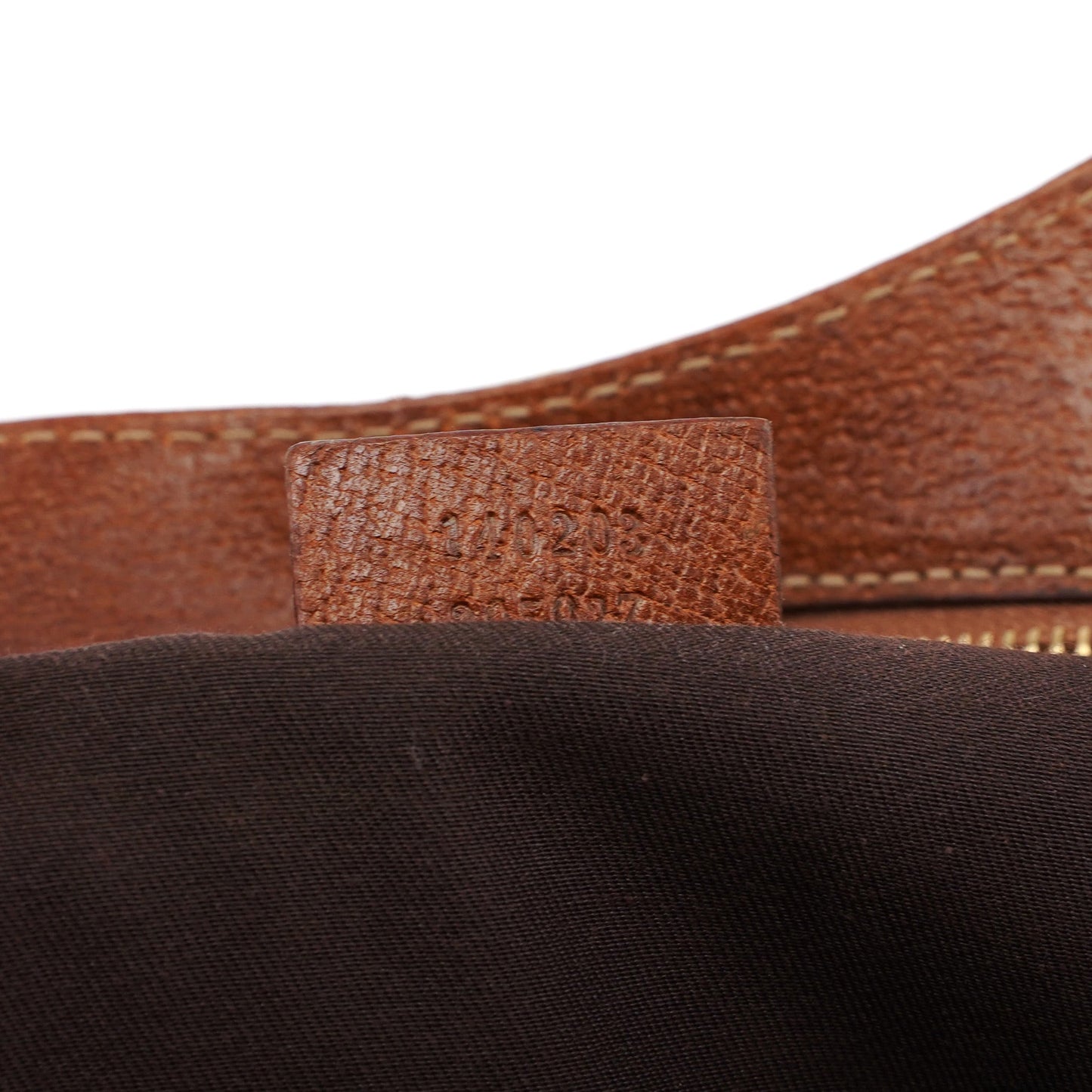 140203 Beige GG Bamboo Tote Bag